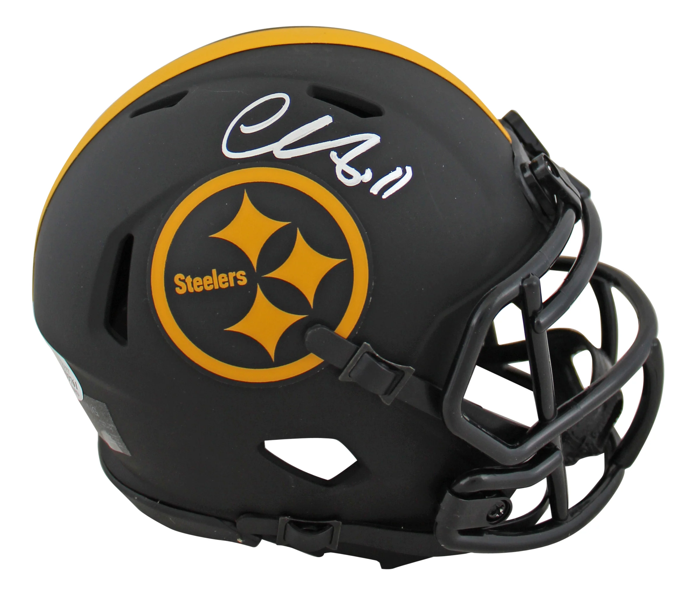 Steelers Chase Claypool Authentic Signed Eclipse Speed Mini Helmet BAS Witnessed - Image 2
