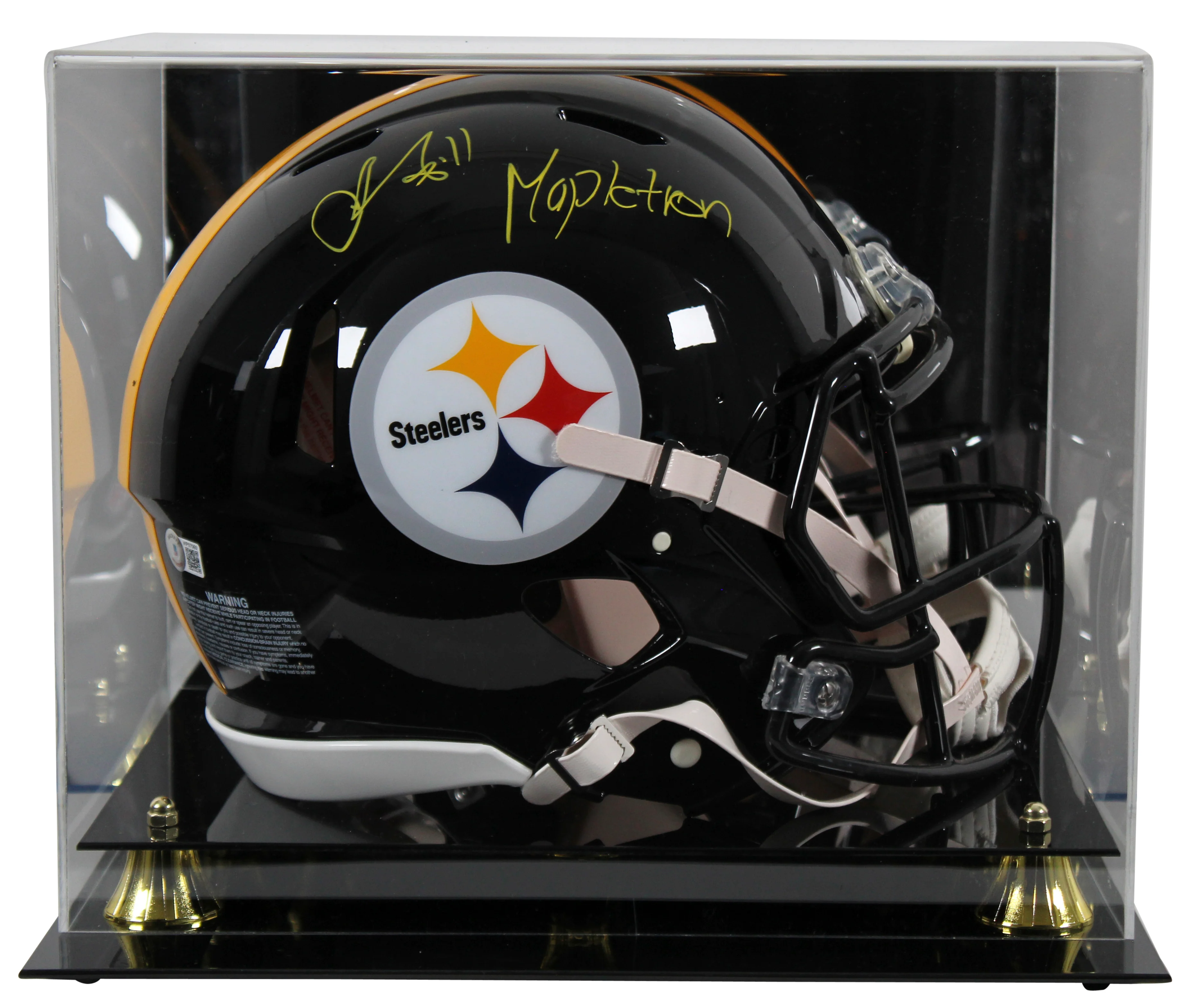 Steelers Chase Claypool Mapletron Signed F/S Speed Proline Helmet w/ Case BAS W - Image 2
