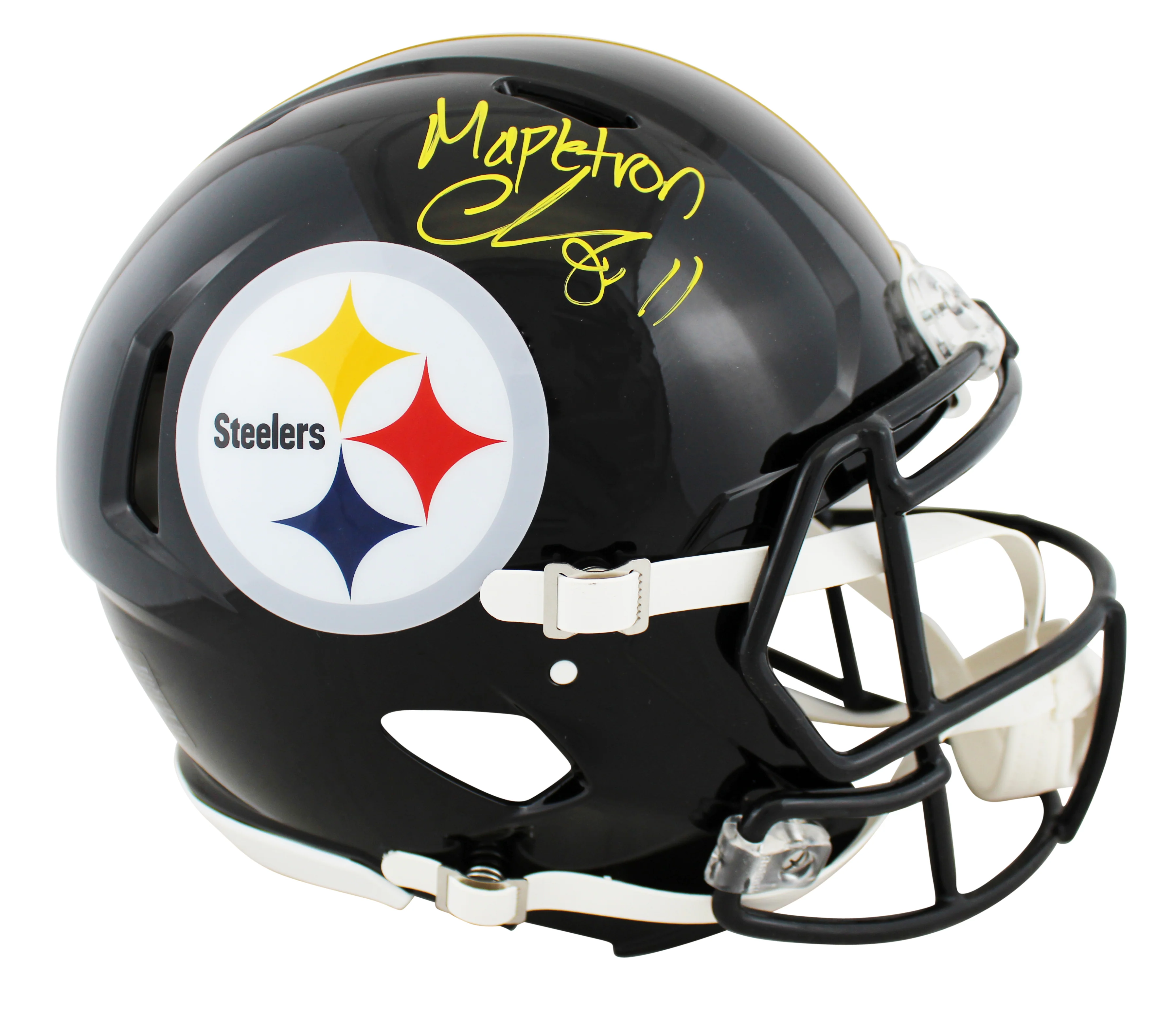 Steelers Chase Claypool Mapletron Signed F/S Speed Proline Helmet w/ Case BAS W - Image 3