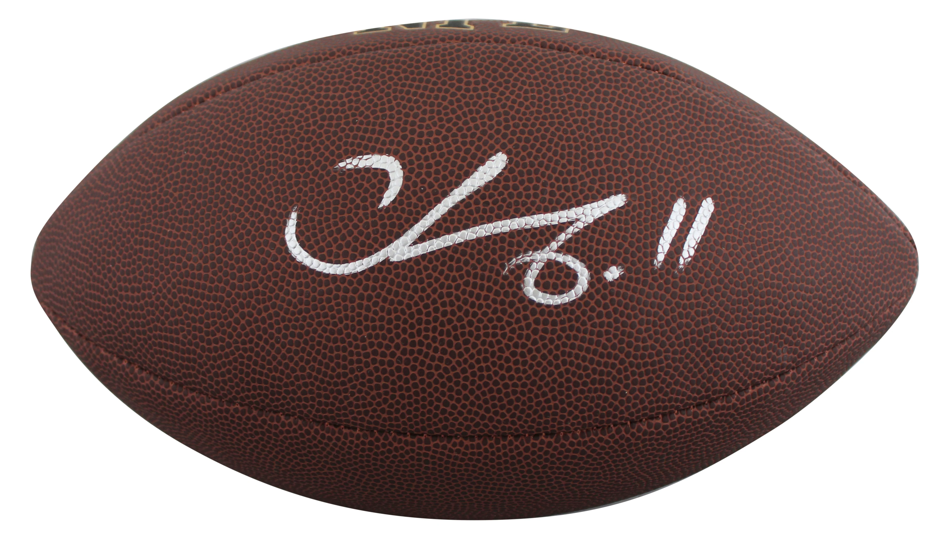 Steelers Chase Claypool Signed Wilson Super Grip Football BAS Witnessed #WP82611 - Image 3