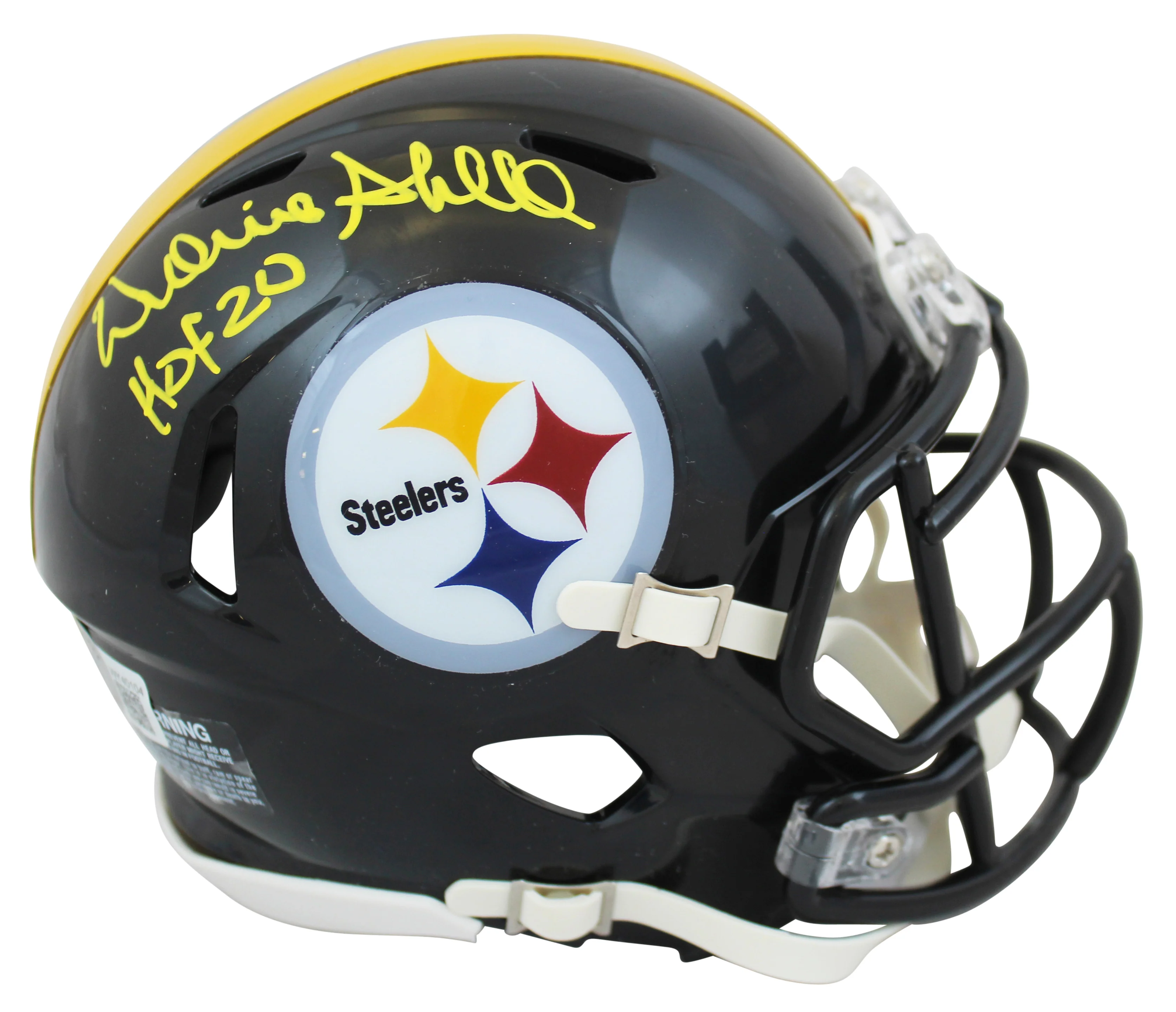 Steelers Donnie Shell "HOF 2020" Authentic Signed Speed Mini Helmet BAS Witness - Image 2
