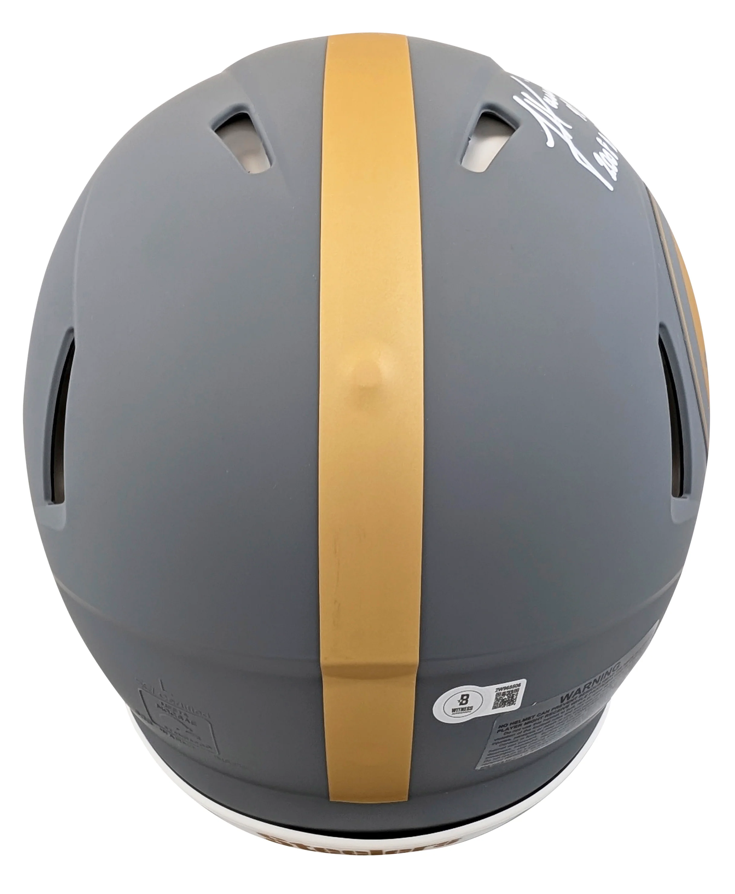 Steelers Harrison & Polamalu Signed Slate F/S Speed Proline Helmet W/ Case BAS W - Image 4