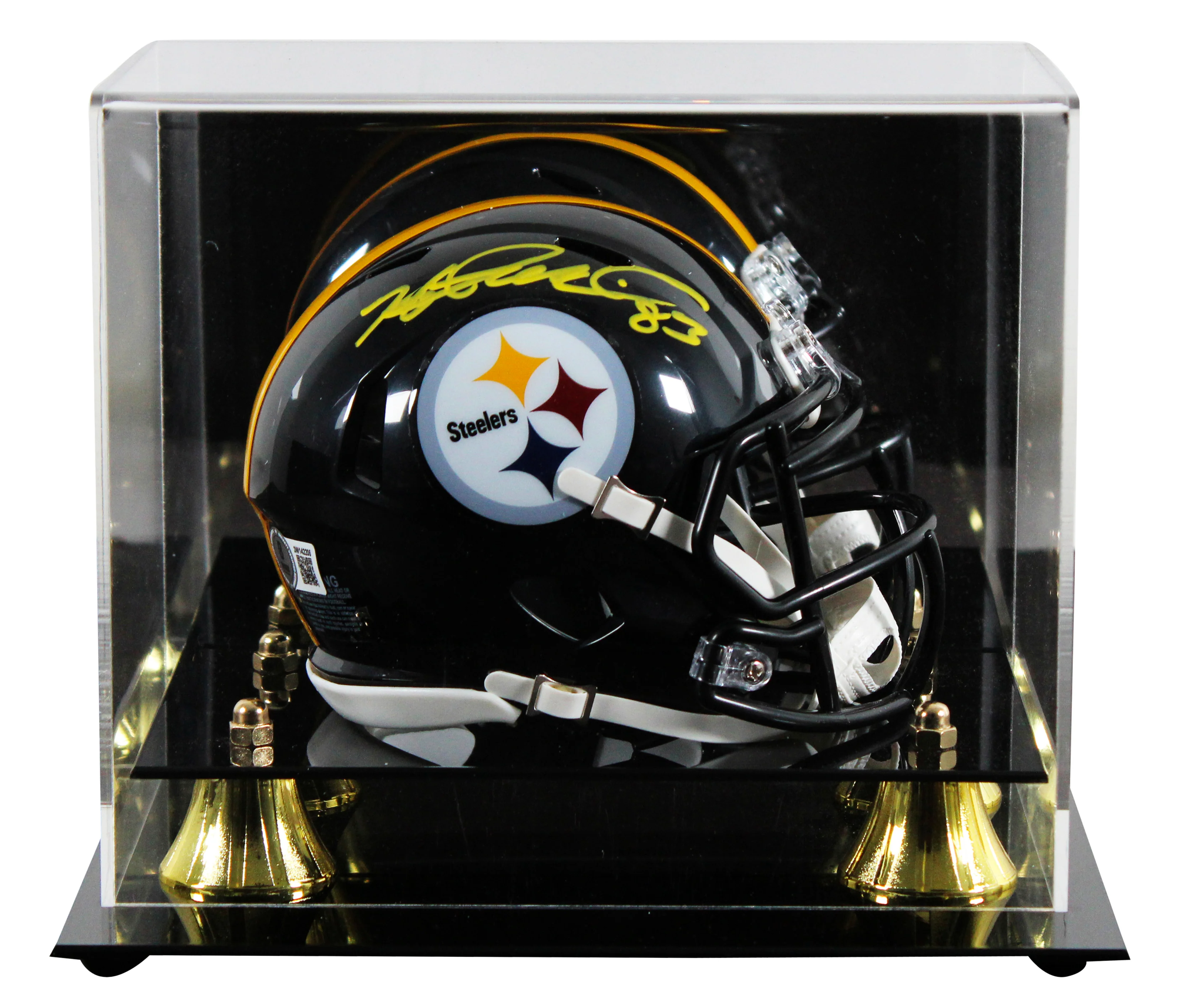 Steelers Heath Miller Authentic Signed Speed Mini Helmet W/ Case BAS Witnessed - Image 2