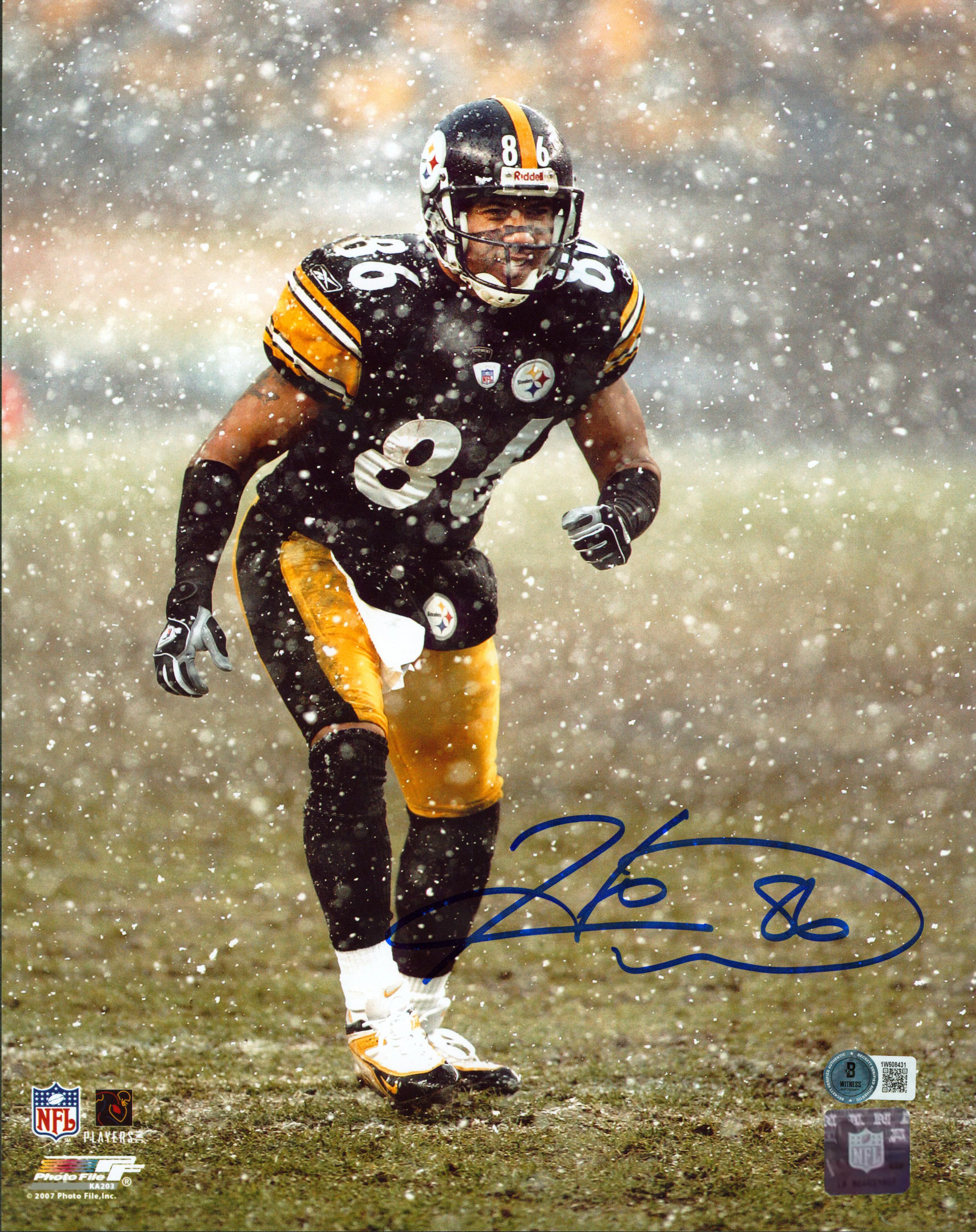 Steelers Hines Ward Authentic Signed 11x14 Vertical Photo BAS Witnessed - Image 2