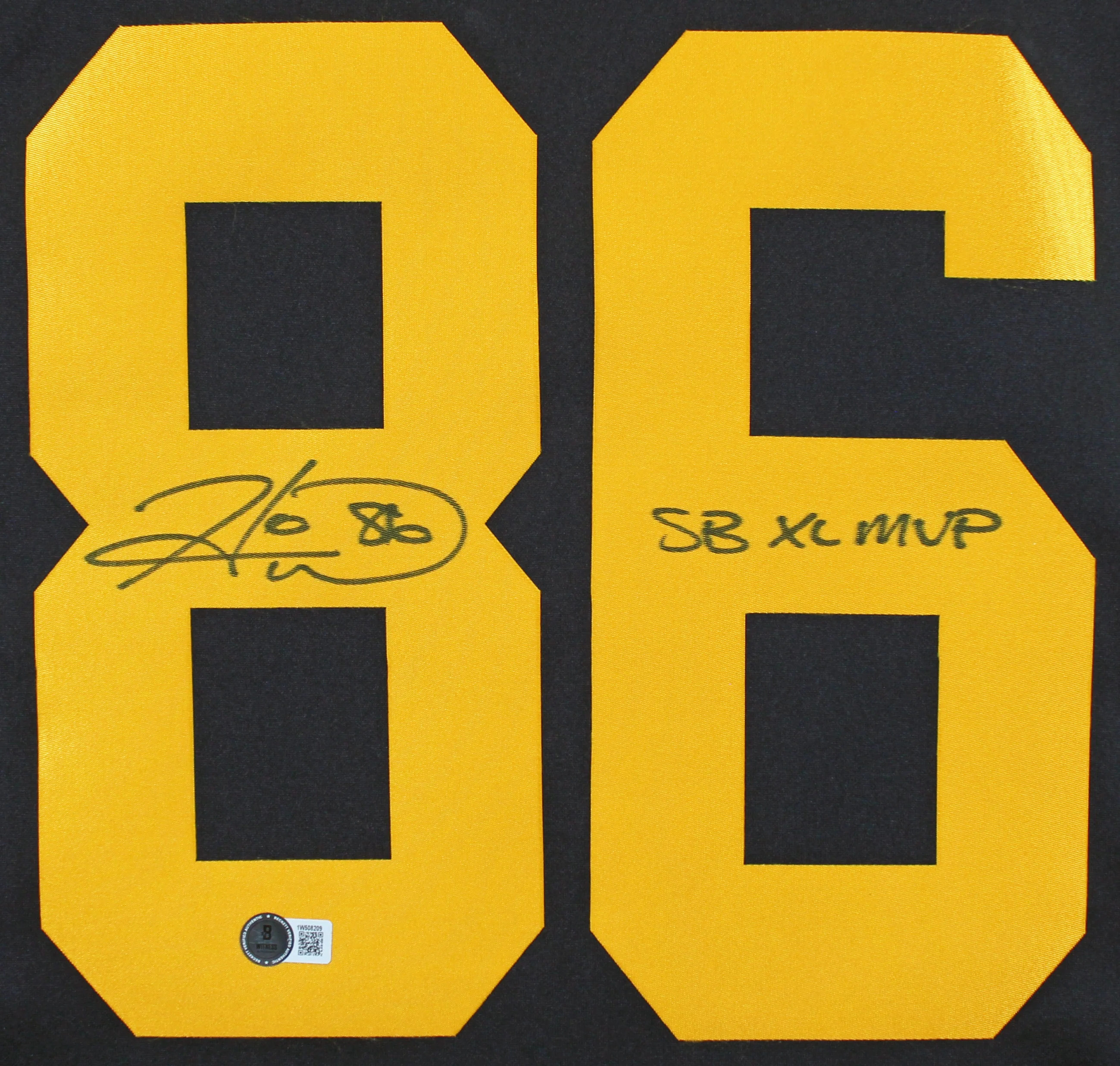 Steelers Hines Ward "SB XL MVP" Signed Black Nike Color Rush Jersey BAS Witness - Image 3