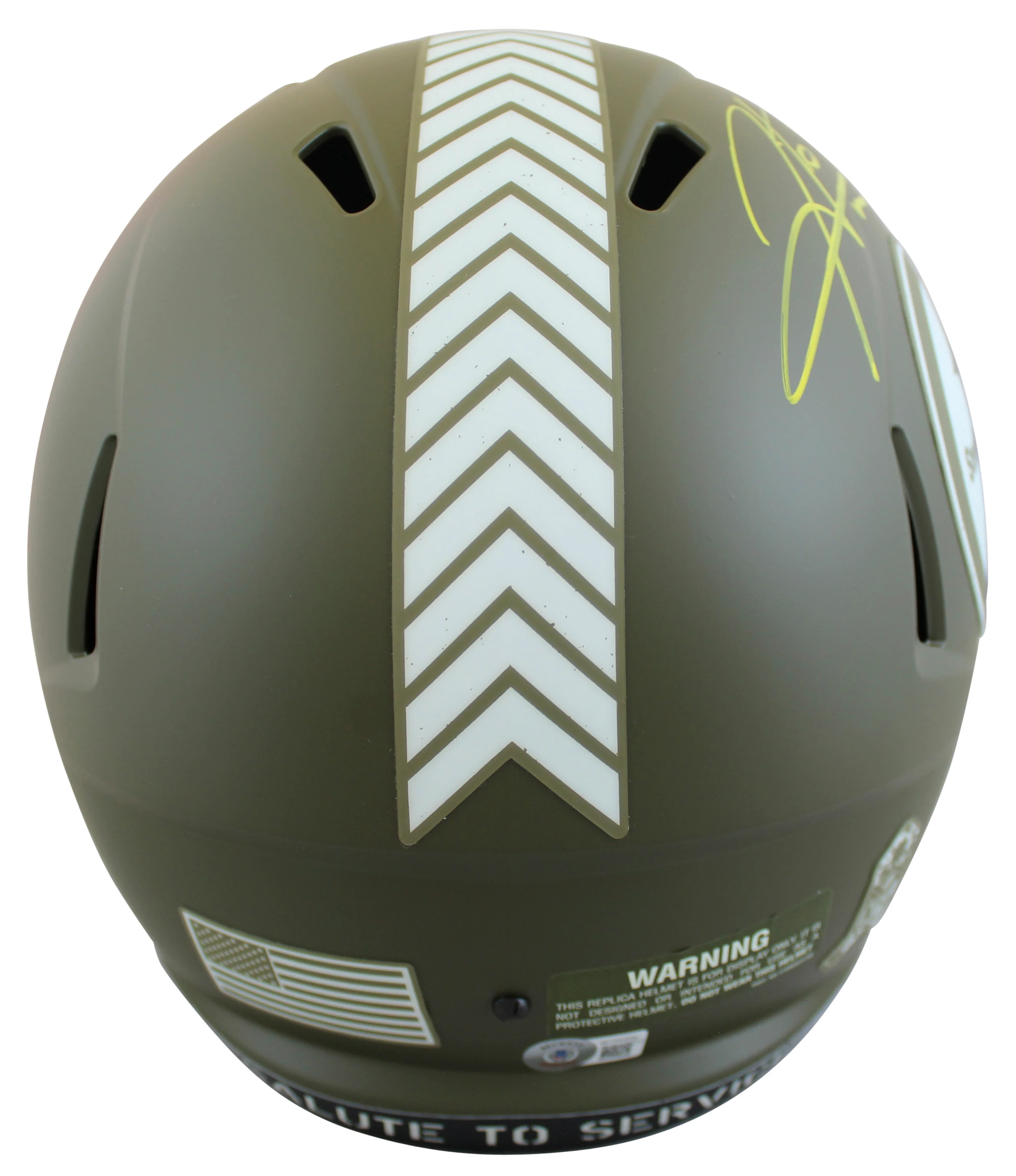 Steelers Hines Ward Signed Salute To Service Full Size Speed Rep Helmet BAS Wit - Image 3