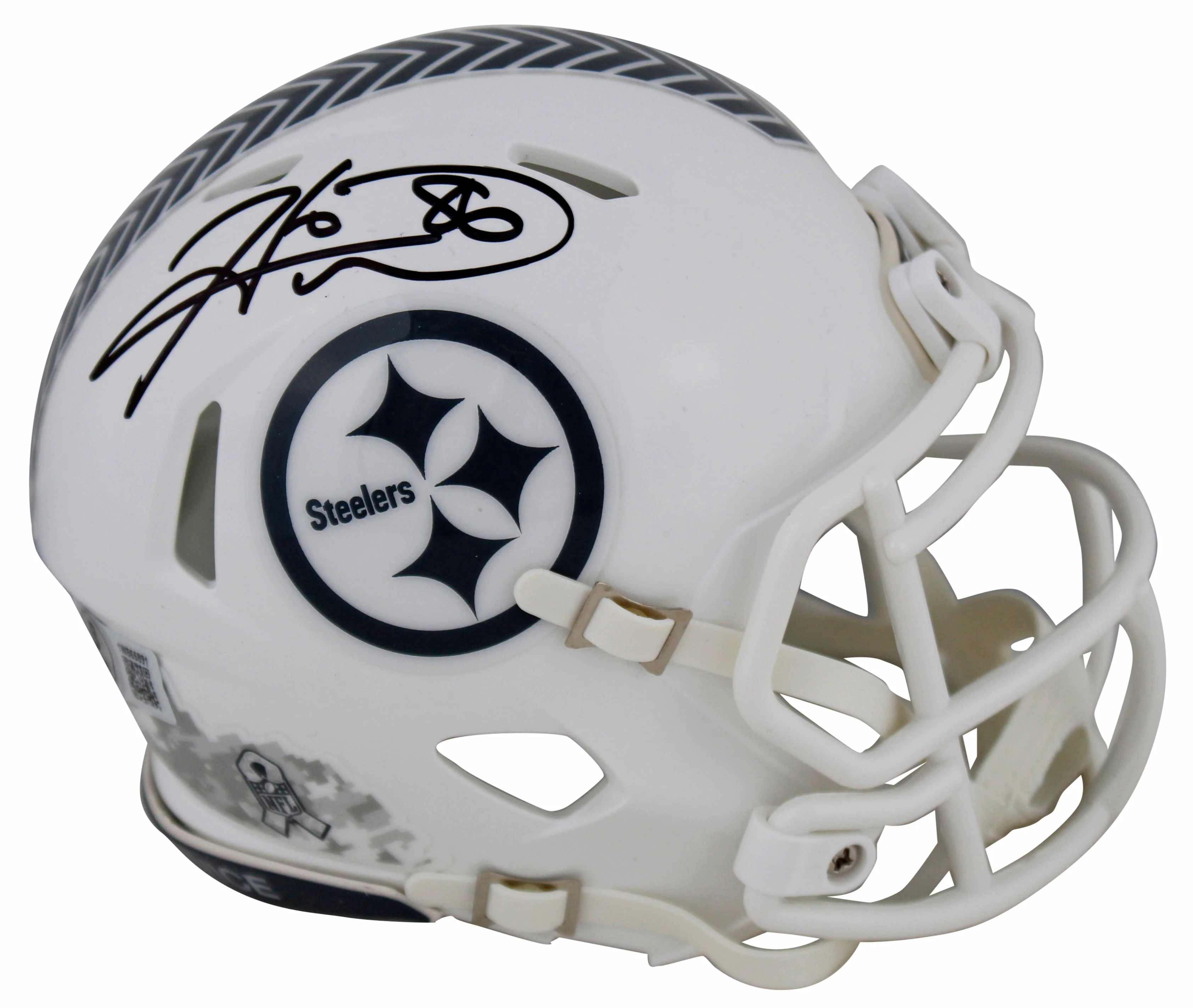 Steelers Hines Ward Signed Salute To Service III Speed Mini Helmet BAS Witnessed - Image 2