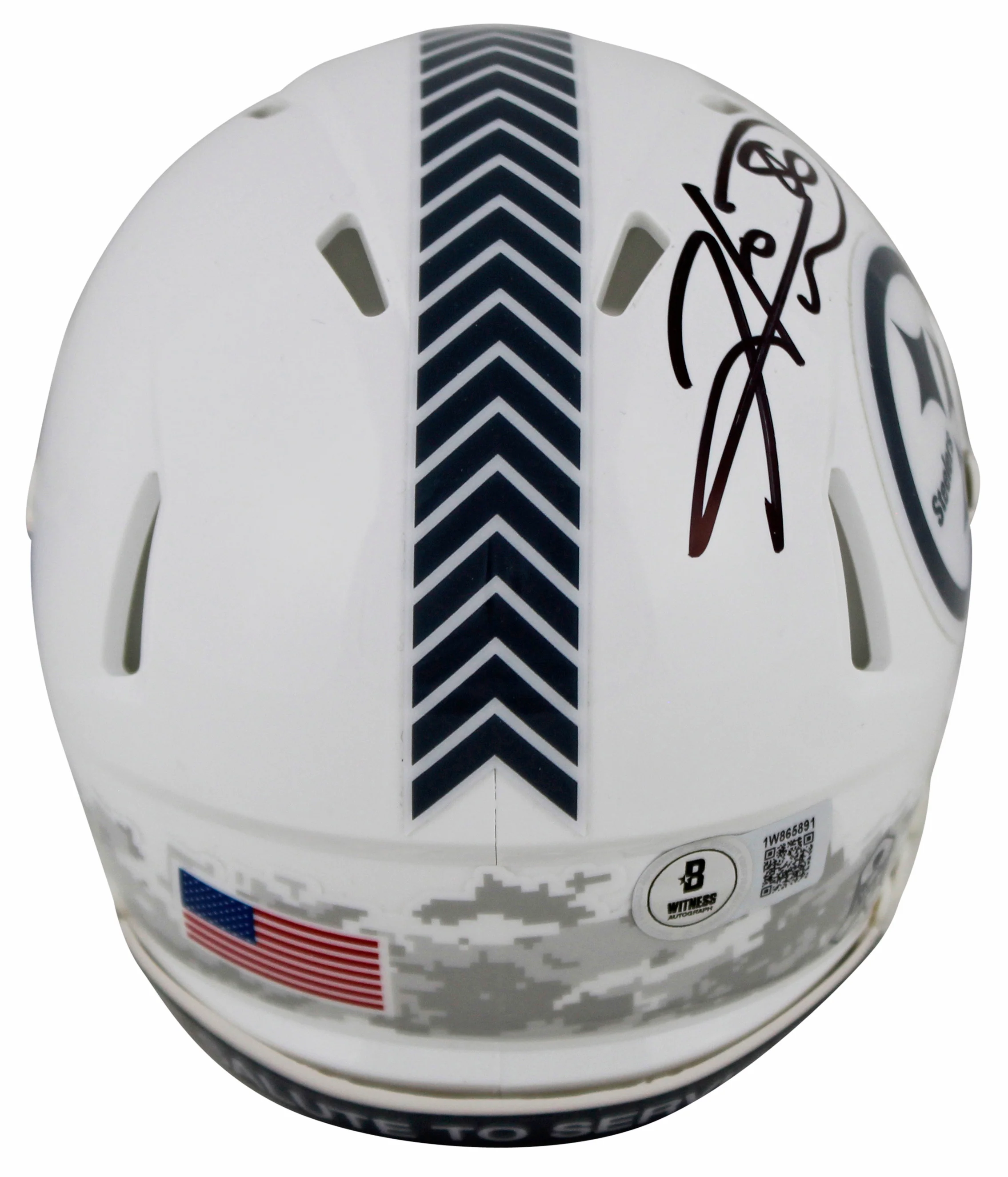 Steelers Hines Ward Signed STS III Speed Mini Helmet W/ Case BAS Witnessed - Image 4
