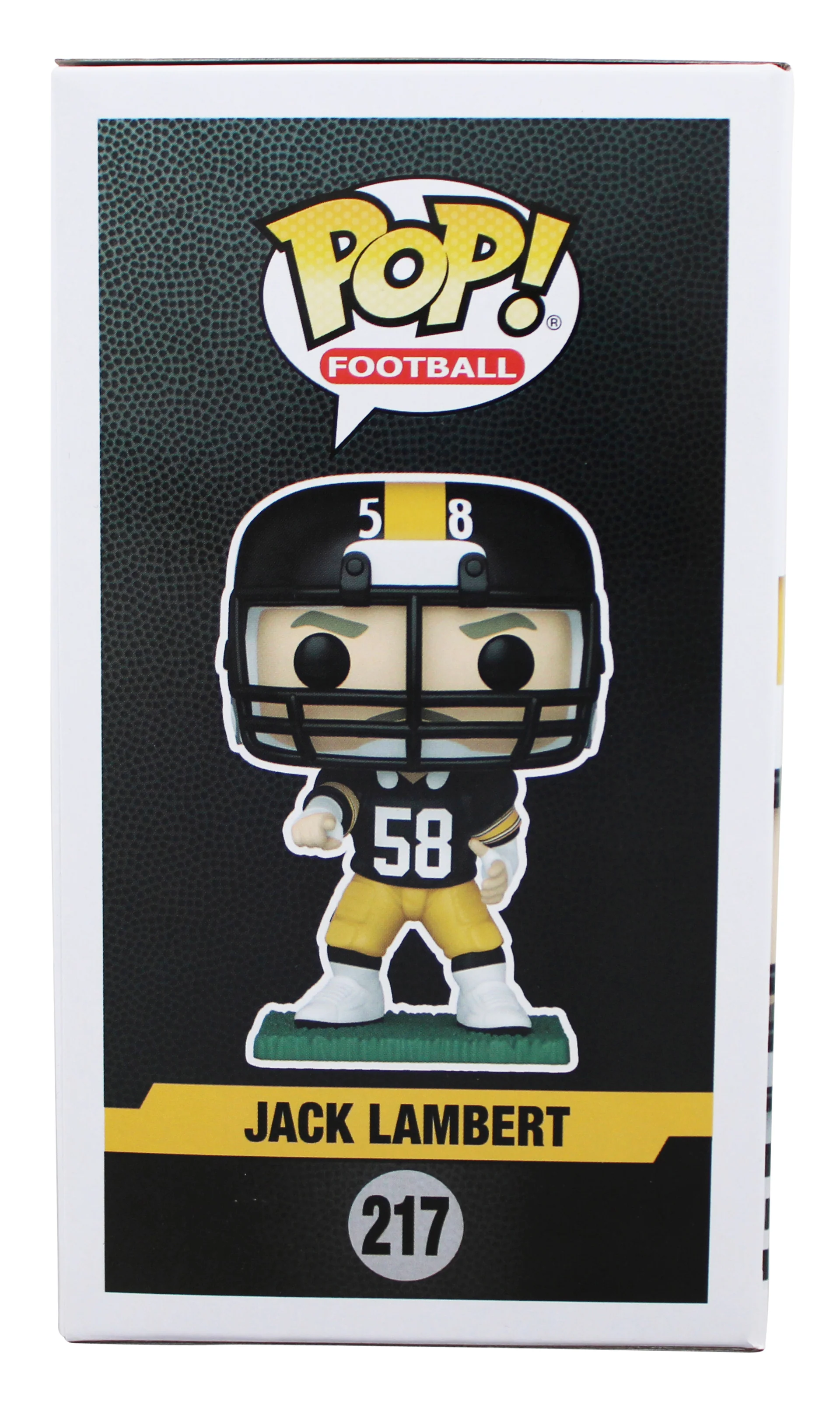 Steelers Jack Lambert "HOF 90" Signed #67 Funko Pop Vinyl Figure BAS Witnessed - Image 6