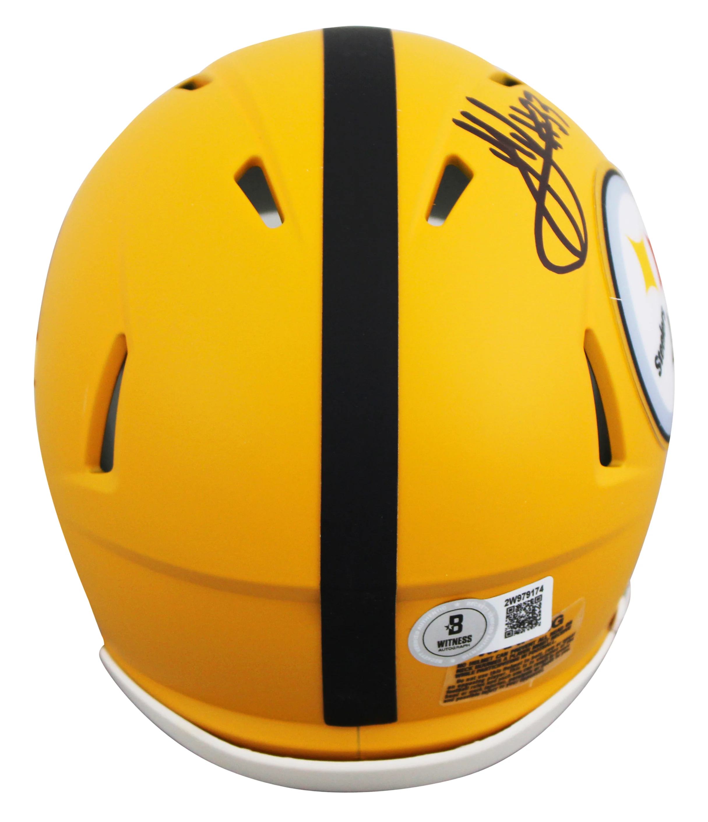 Steelers Jack Sawyer Signed 2025 On-Field Alt Speed Mini Helmet BAS Witnessed - Image 3