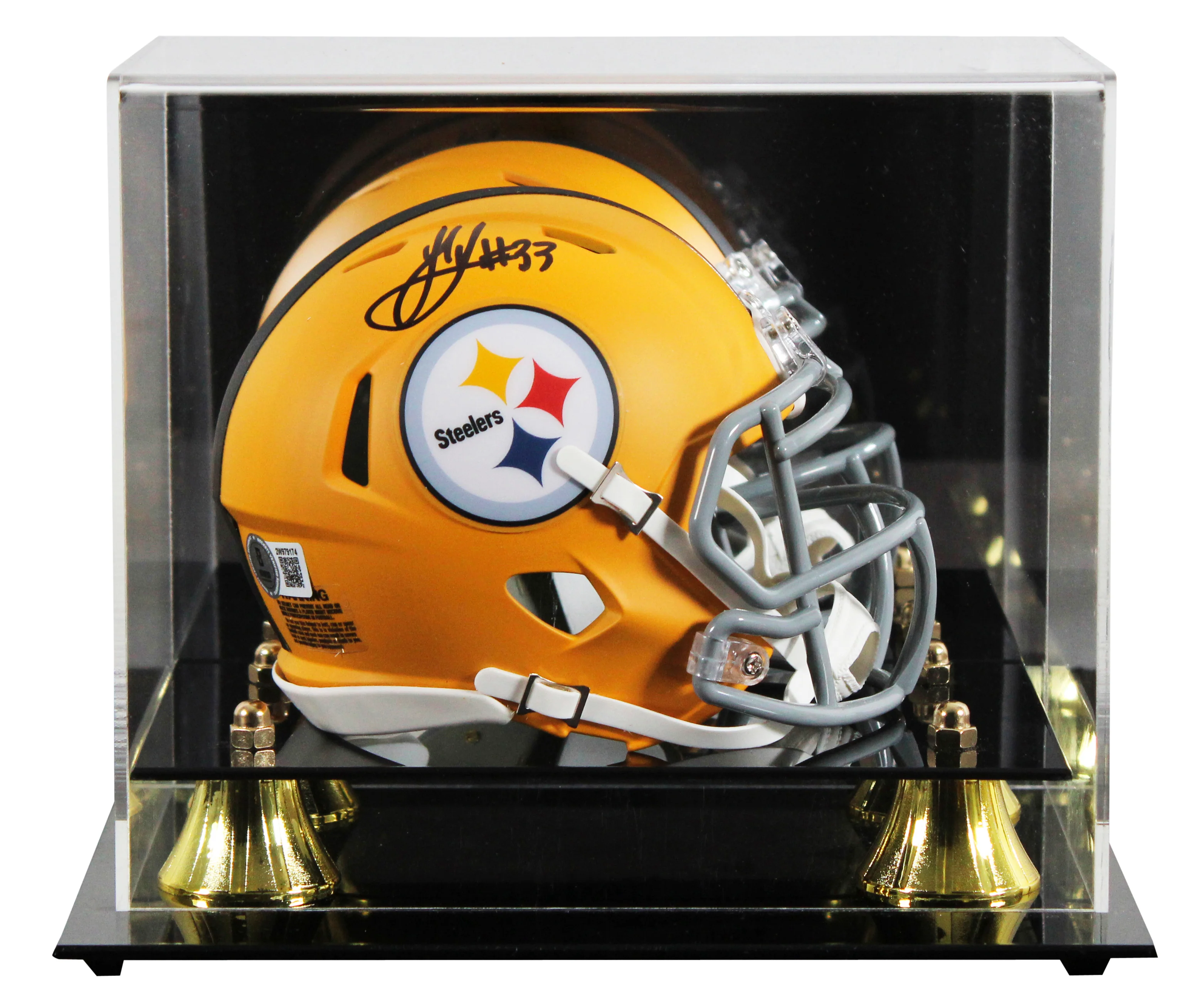 Steelers Jack Sawyer Signed 2025 On-Field Alt Speed Mini Helmet W/ Case BAS Wit - Image 2