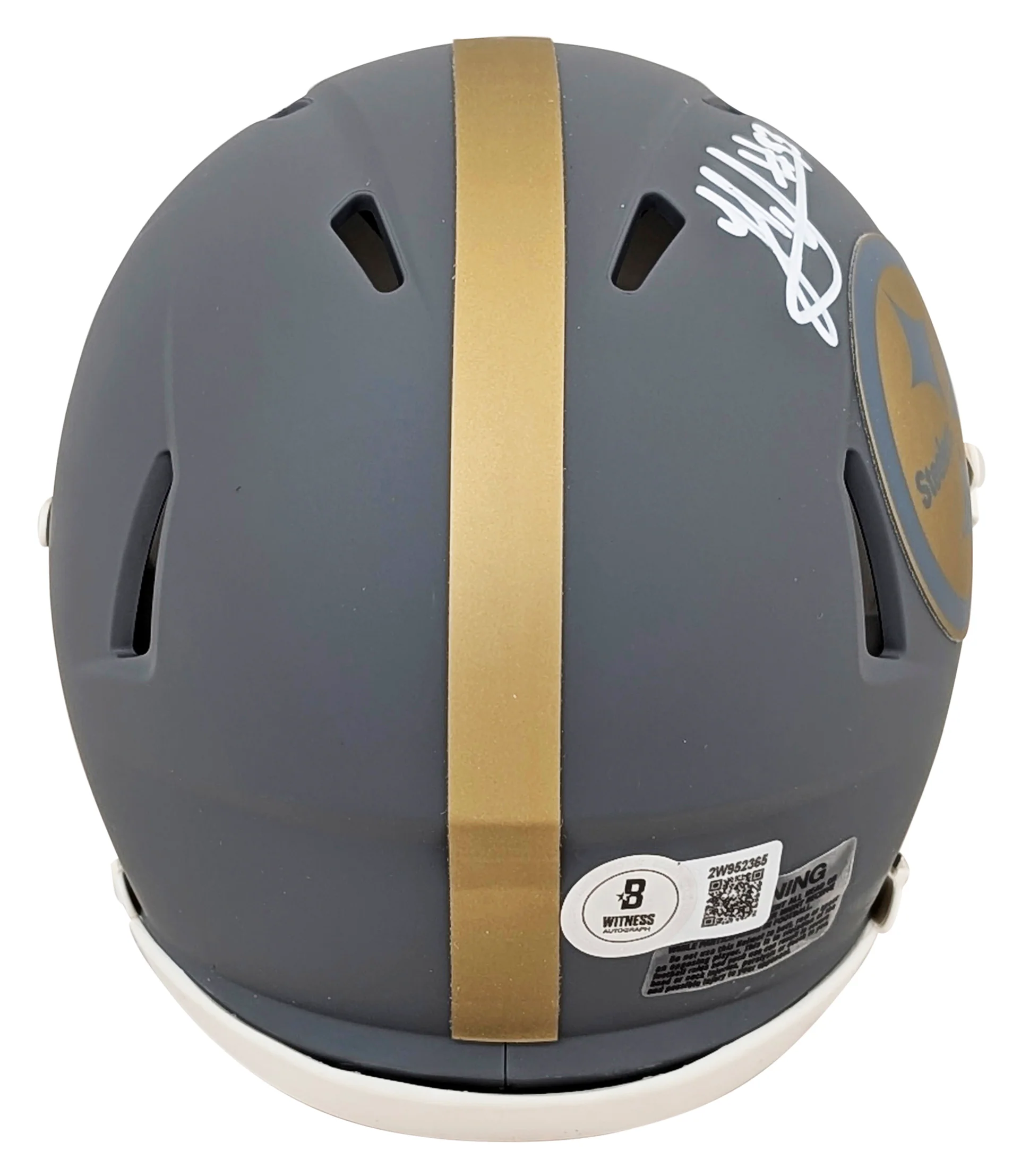 Steelers Jack Sawyer Signed Slate Speed Mini Helmet W/ Case BAS Witnessed - Image 4