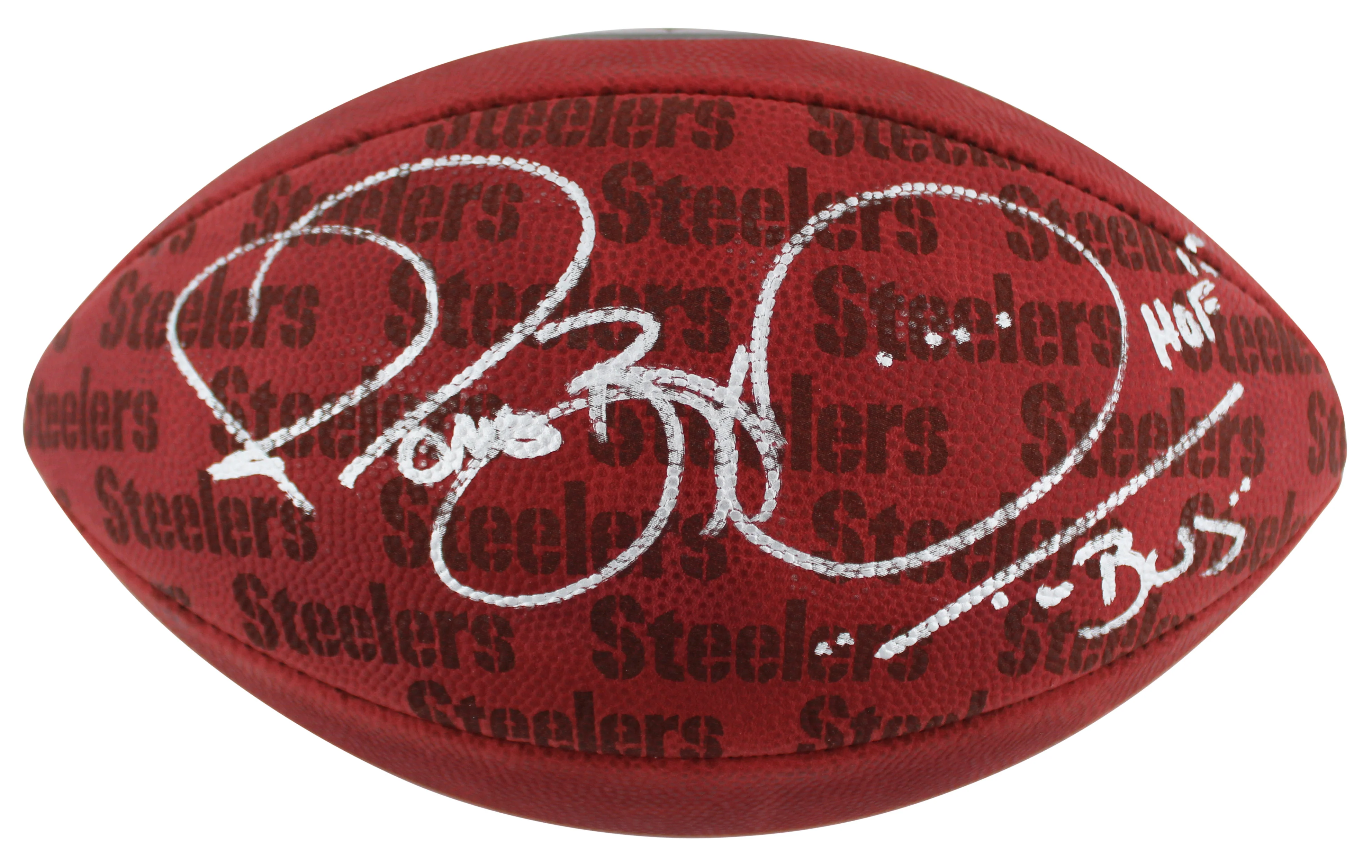 Steelers Jerome Bettis "2x Insc" Signed The Duke Showcase Football W/ Case BAS W - Image 4
