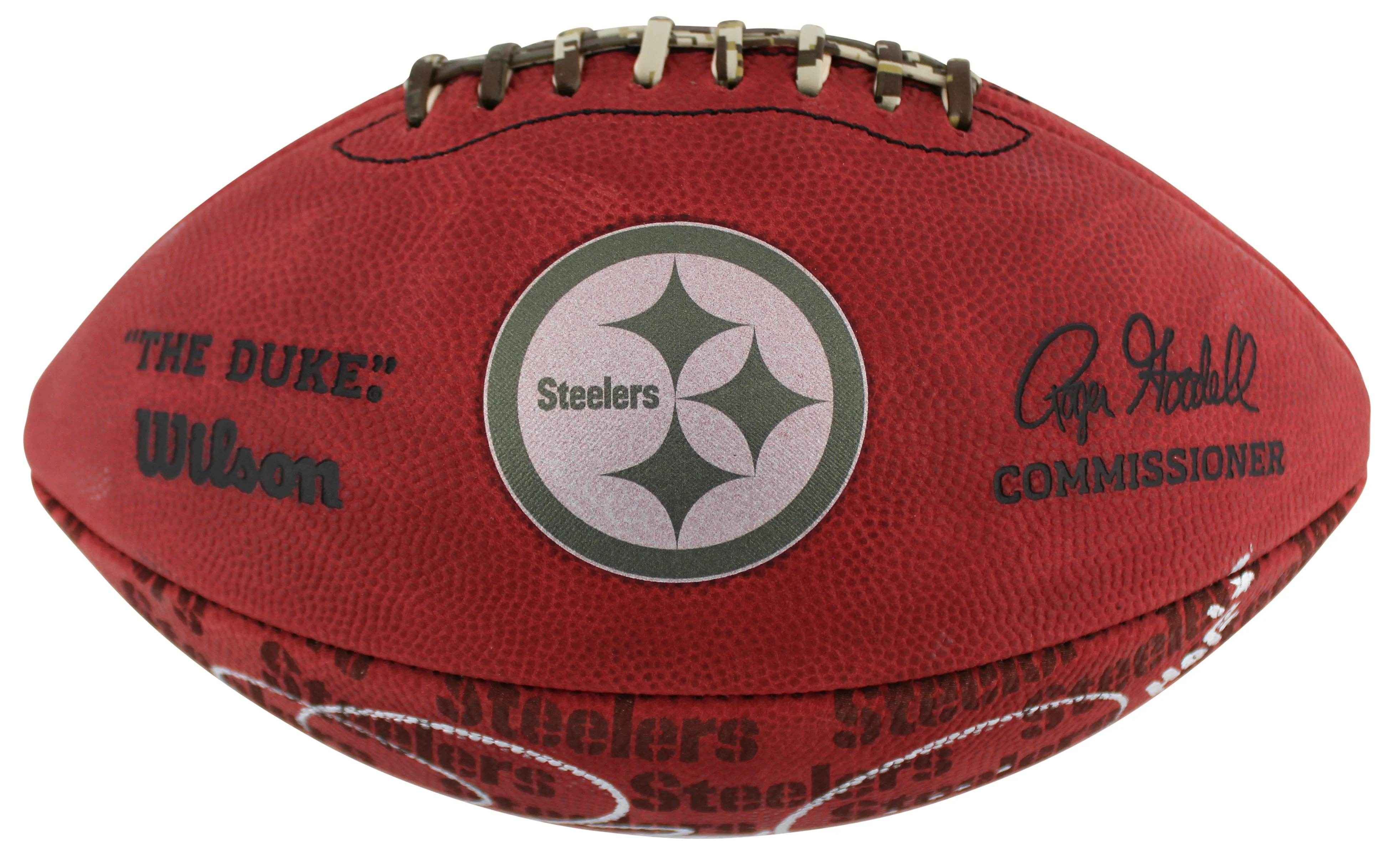 Steelers Jerome Bettis "2x Insc" Signed The Duke Showcase Football W/ Case BAS W - Image 5