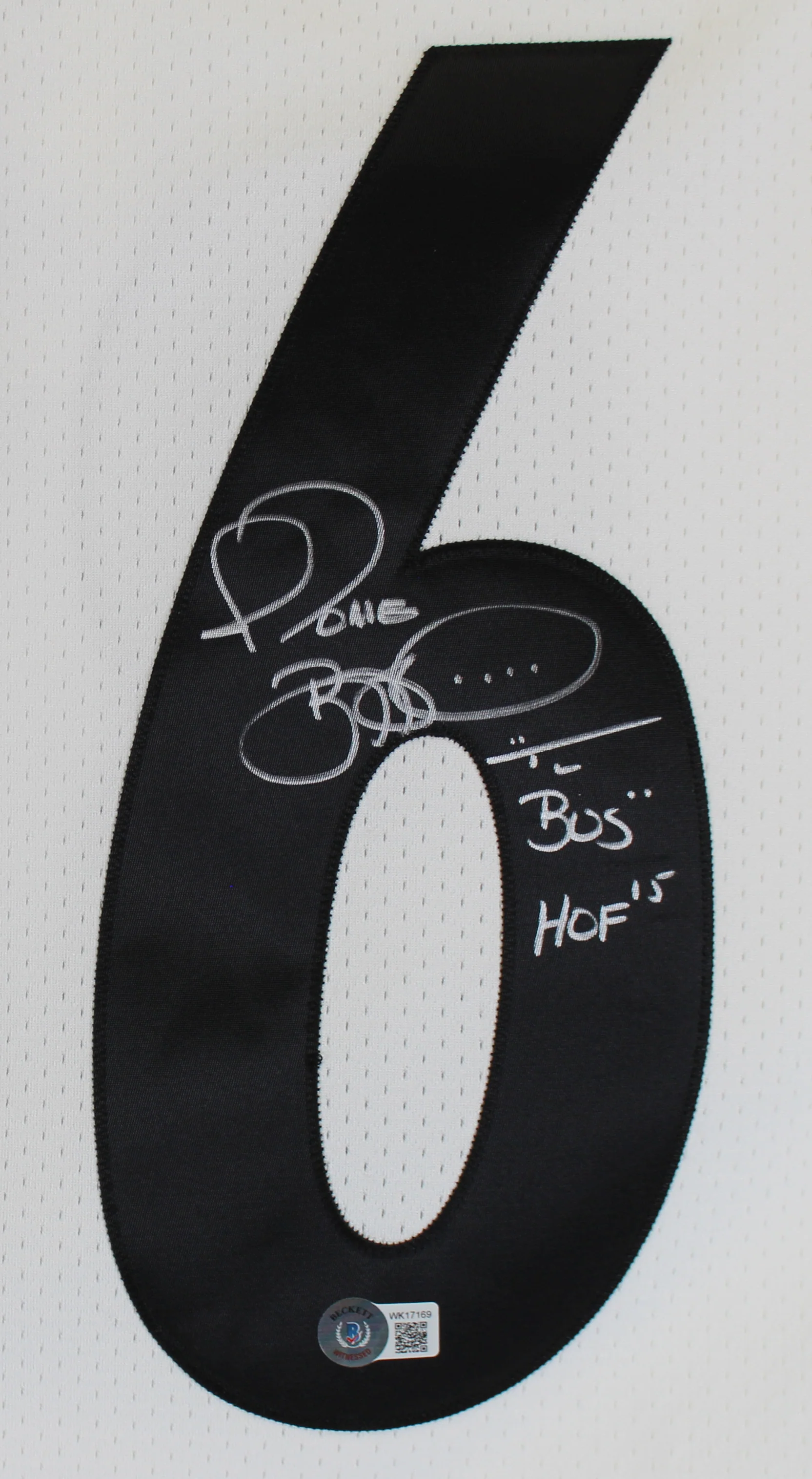 Steelers Jerome Bettis 2x Insc Signed White Mitchell & Ness Jersey BAS Witnessed - Image 3
