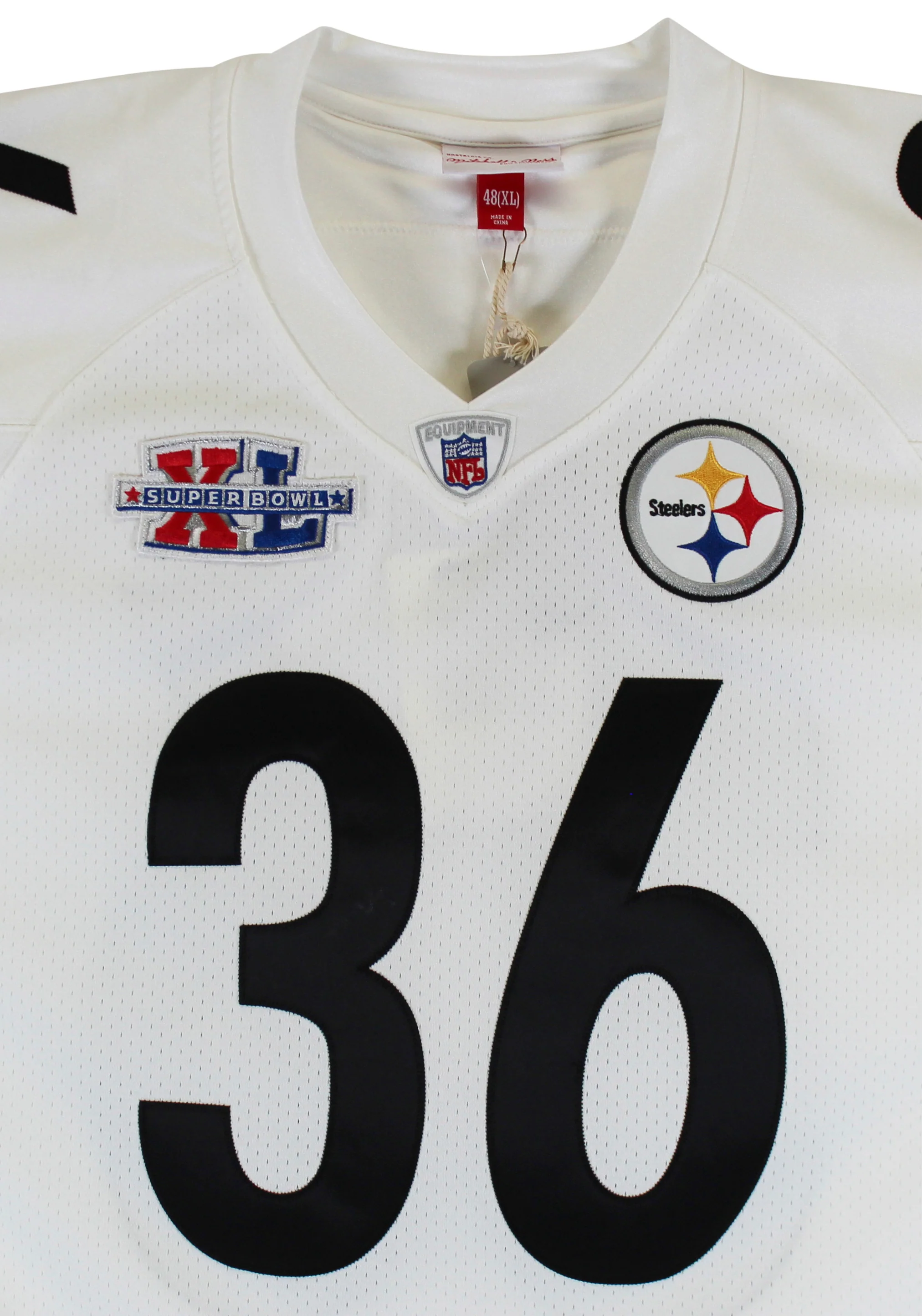 Steelers Jerome Bettis 2x Insc Signed White Mitchell & Ness Jersey BAS Witnessed - Image 5