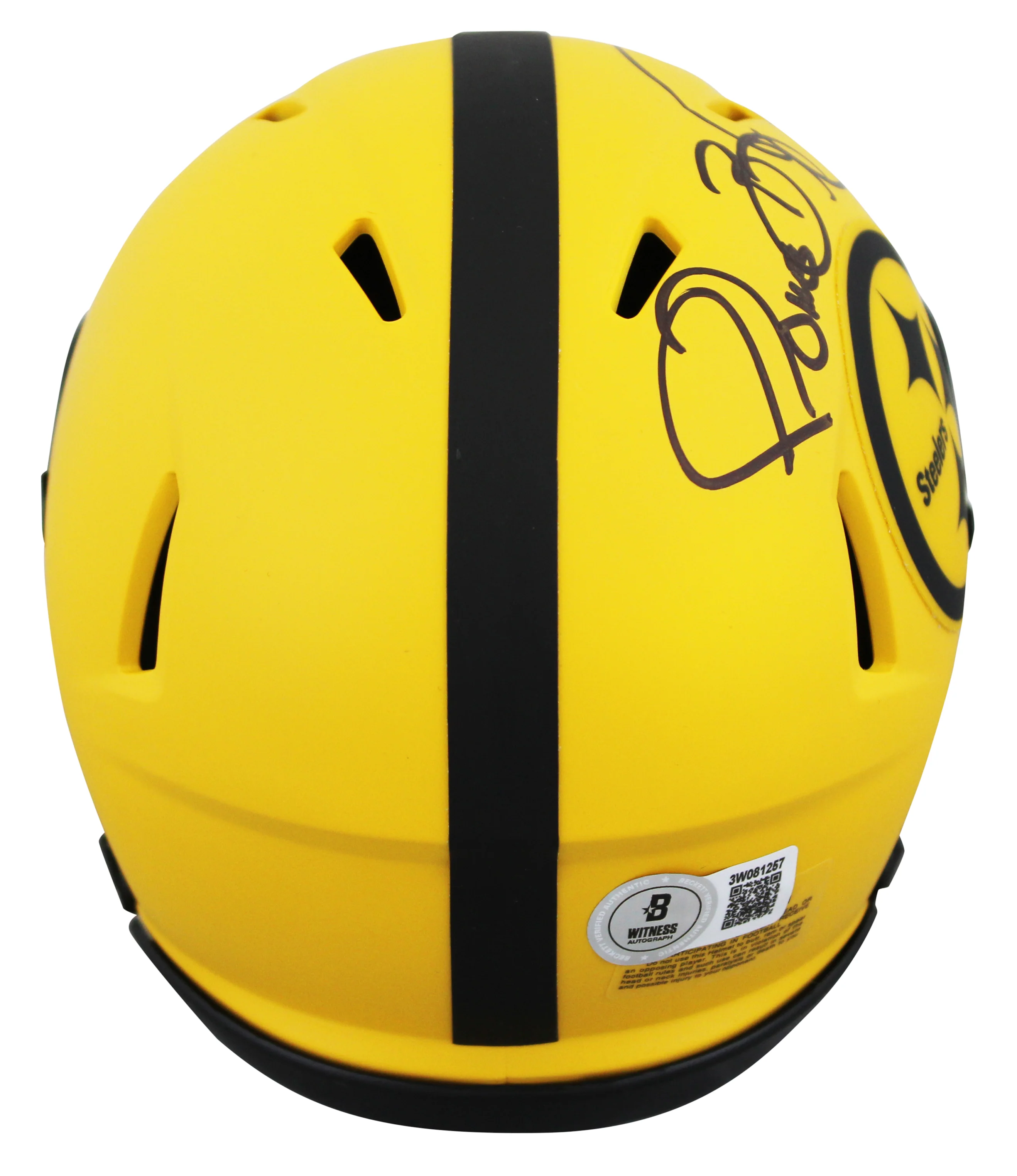 Steelers Jerome Bettis Authentic Signed Rave Speed Mini Helmet BAS Witnessed - Image 3