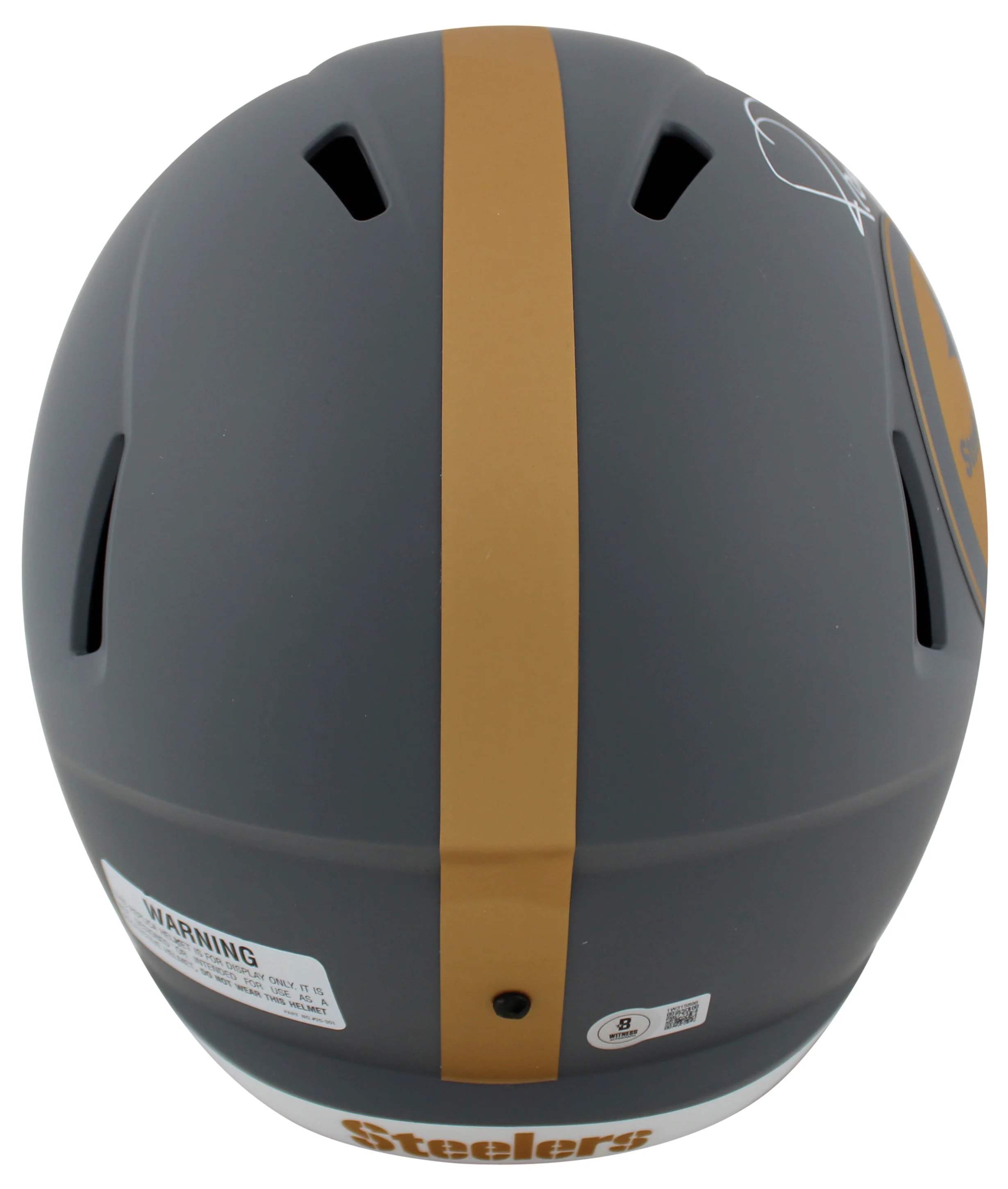 Steelers Jerome Bettis Authentic Signed Slate Full Size Speed Rep Helmet BAS Wit - Image 3