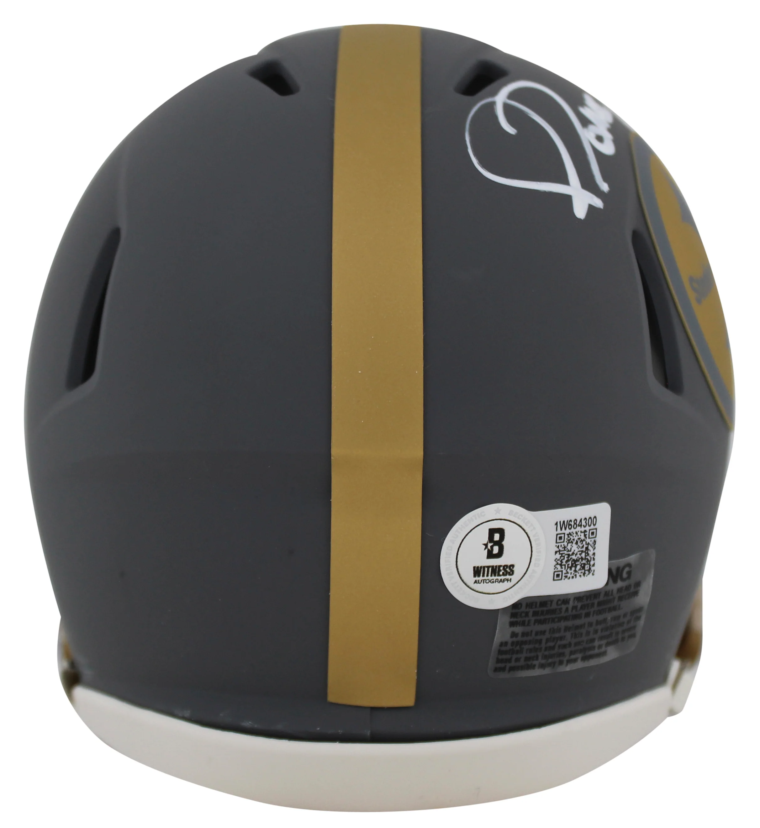 Steelers Jerome Bettis Authentic Signed Slate Speed Mini Helmet BAS Witnessed - Image 3