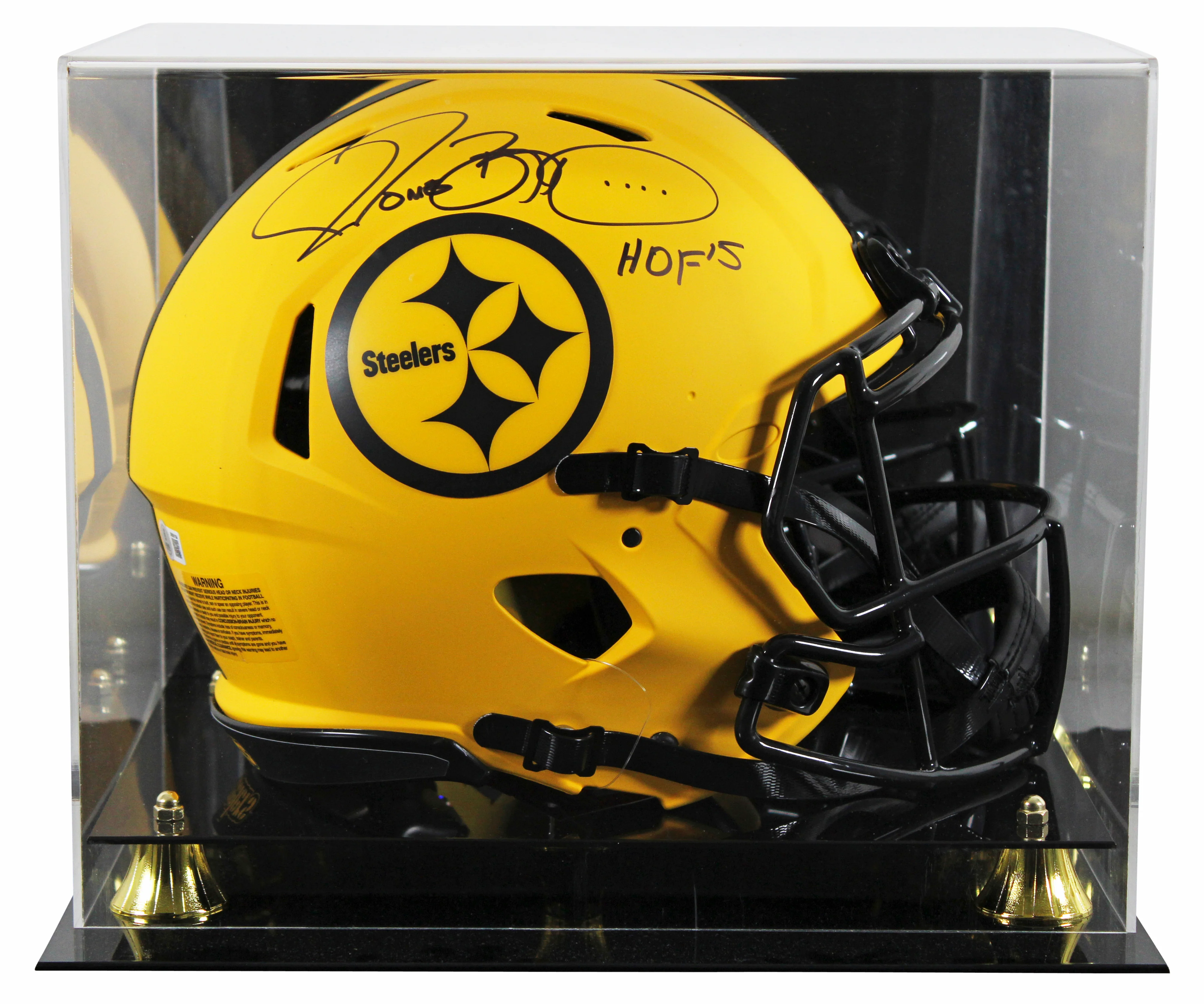 Steelers Jerome Bettis "HOF 15" Signed Rave F/S Speed Proline Helmet W/ Case BAS - Image 2