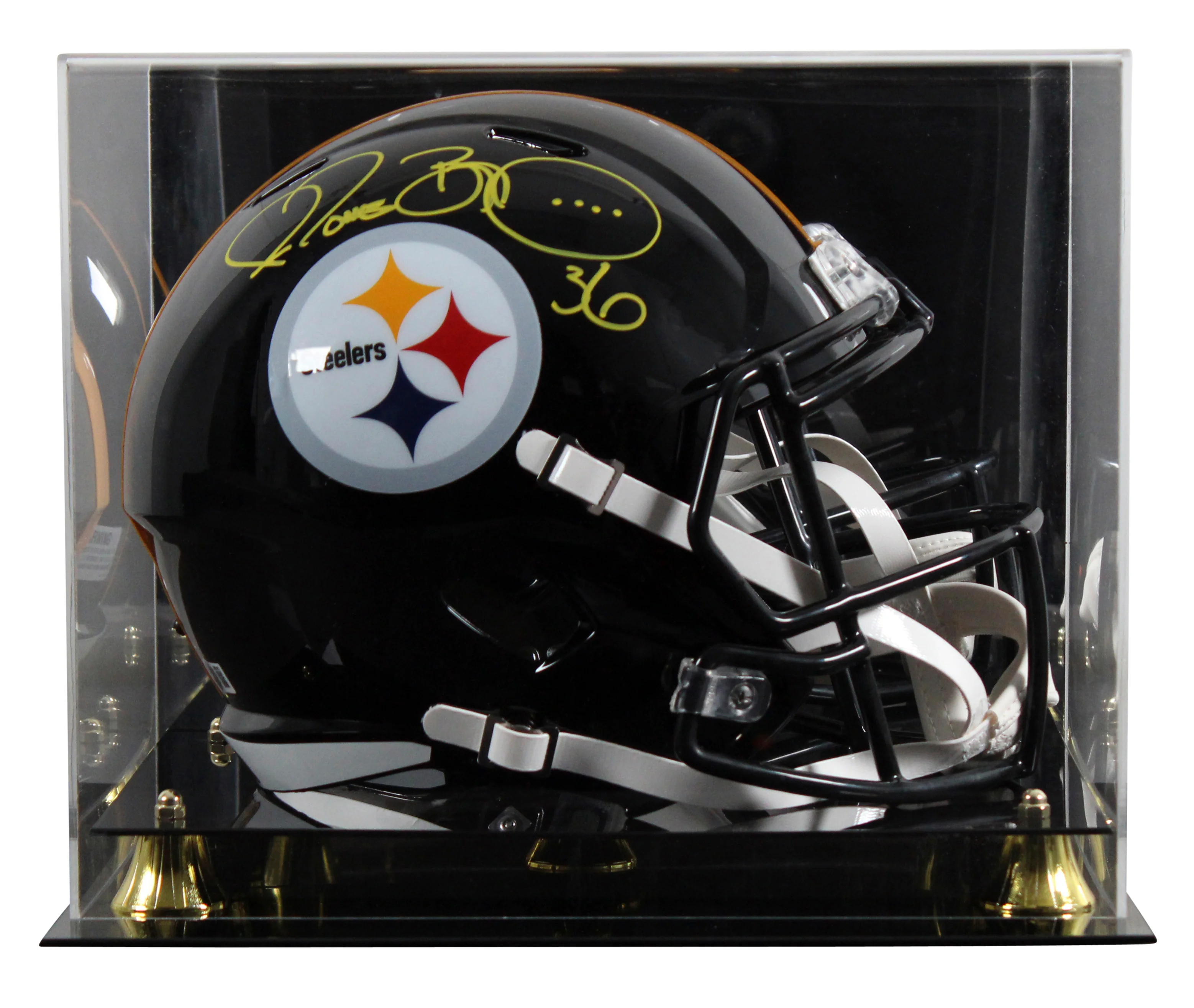 Steelers Jerome Bettis Signed Full Size Speed Rep Helmet W/ Case BAS Witnessed - Image 2