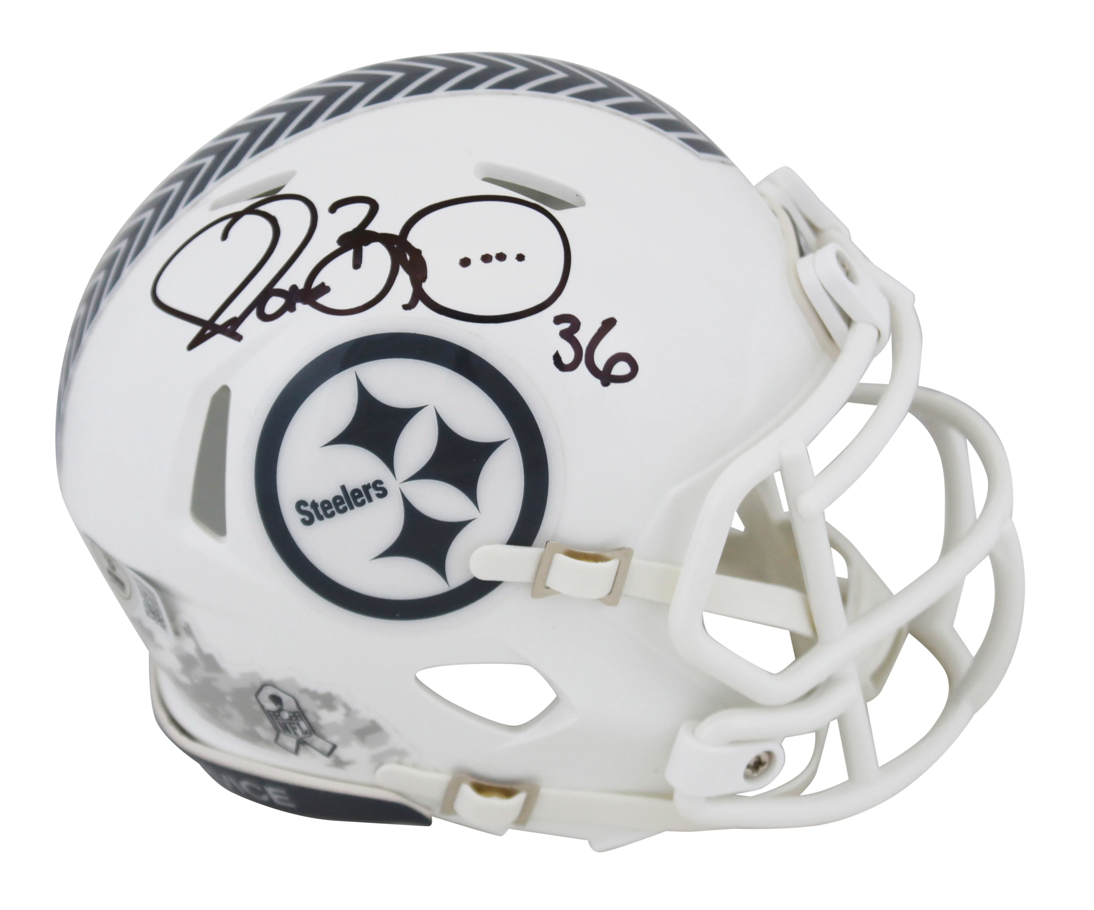 Steelers Jerome Bettis Signed Salute To Service III Speed Mini Helmet BAS Wit - Image 2