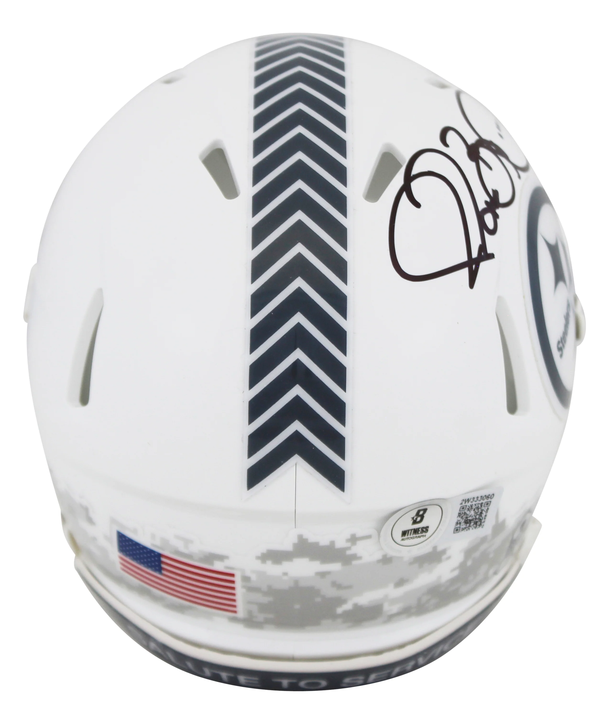 Steelers Jerome Bettis Signed Salute To Service III Speed Mini Helmet BAS Wit - Image 3