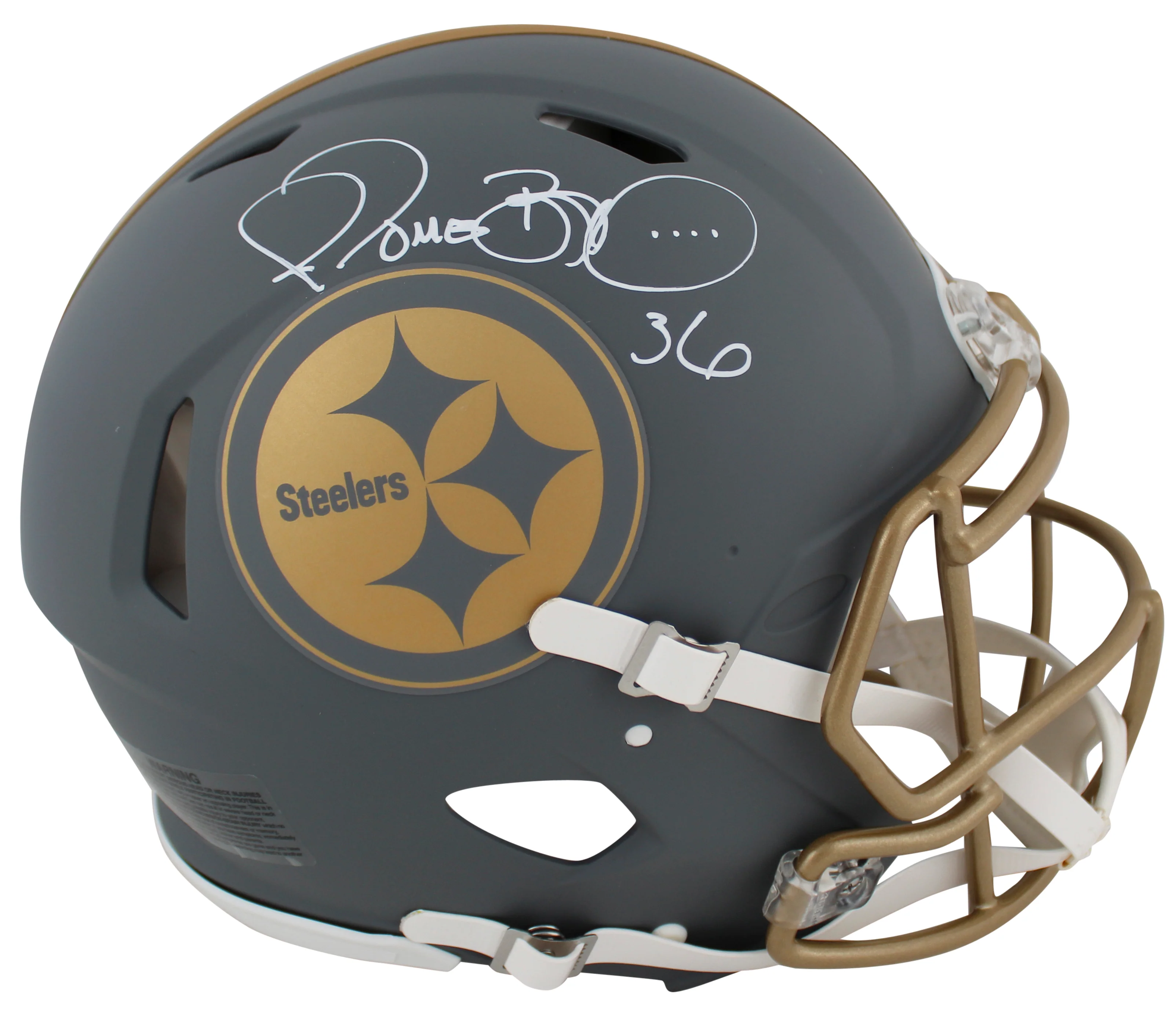 Steelers Jerome Bettis Signed Slate F/S Speed Proline Helmet W/ Case BAS Wit - Image 3