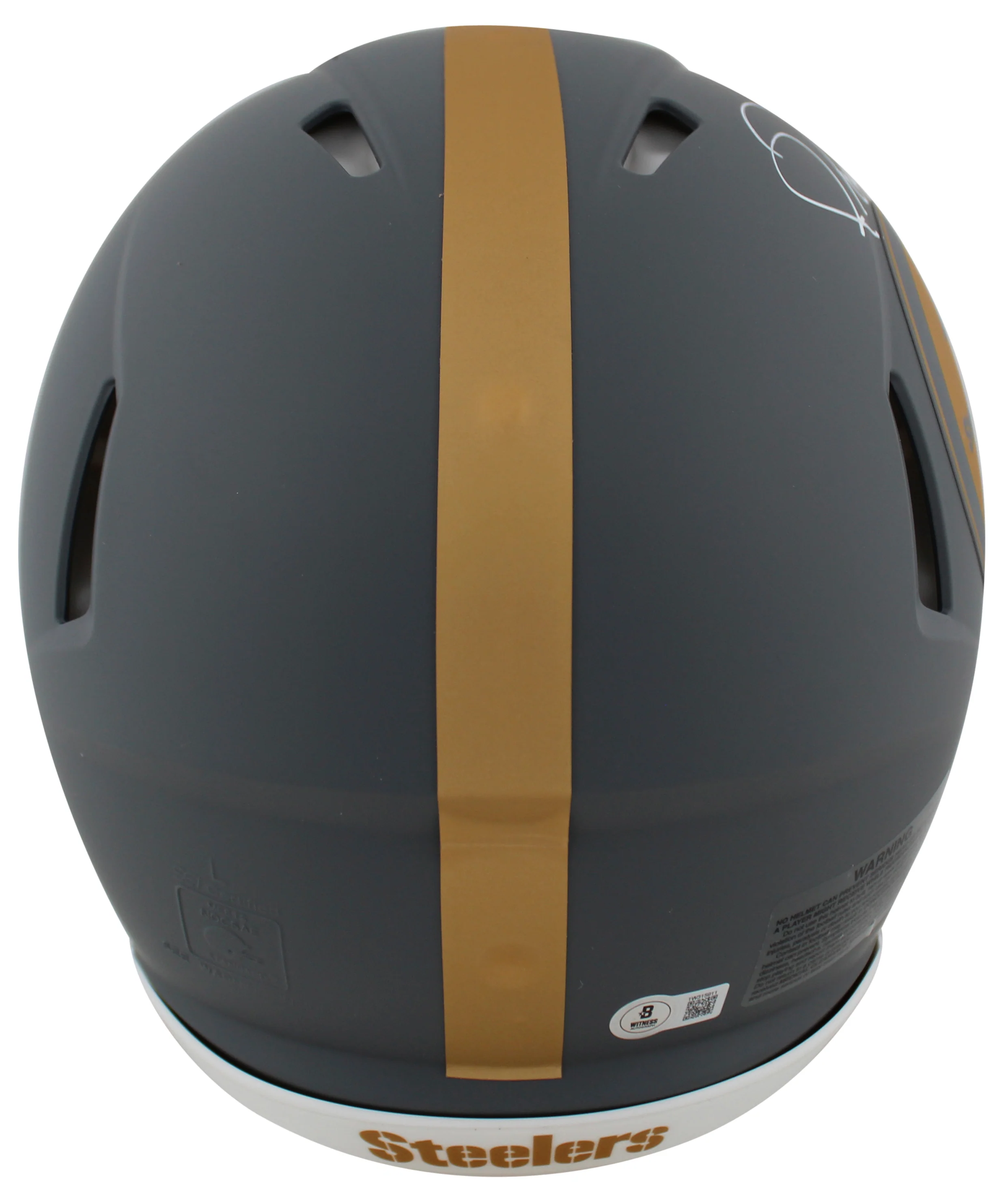Steelers Jerome Bettis Signed Slate F/S Speed Proline Helmet W/ Case BAS Wit - Image 4