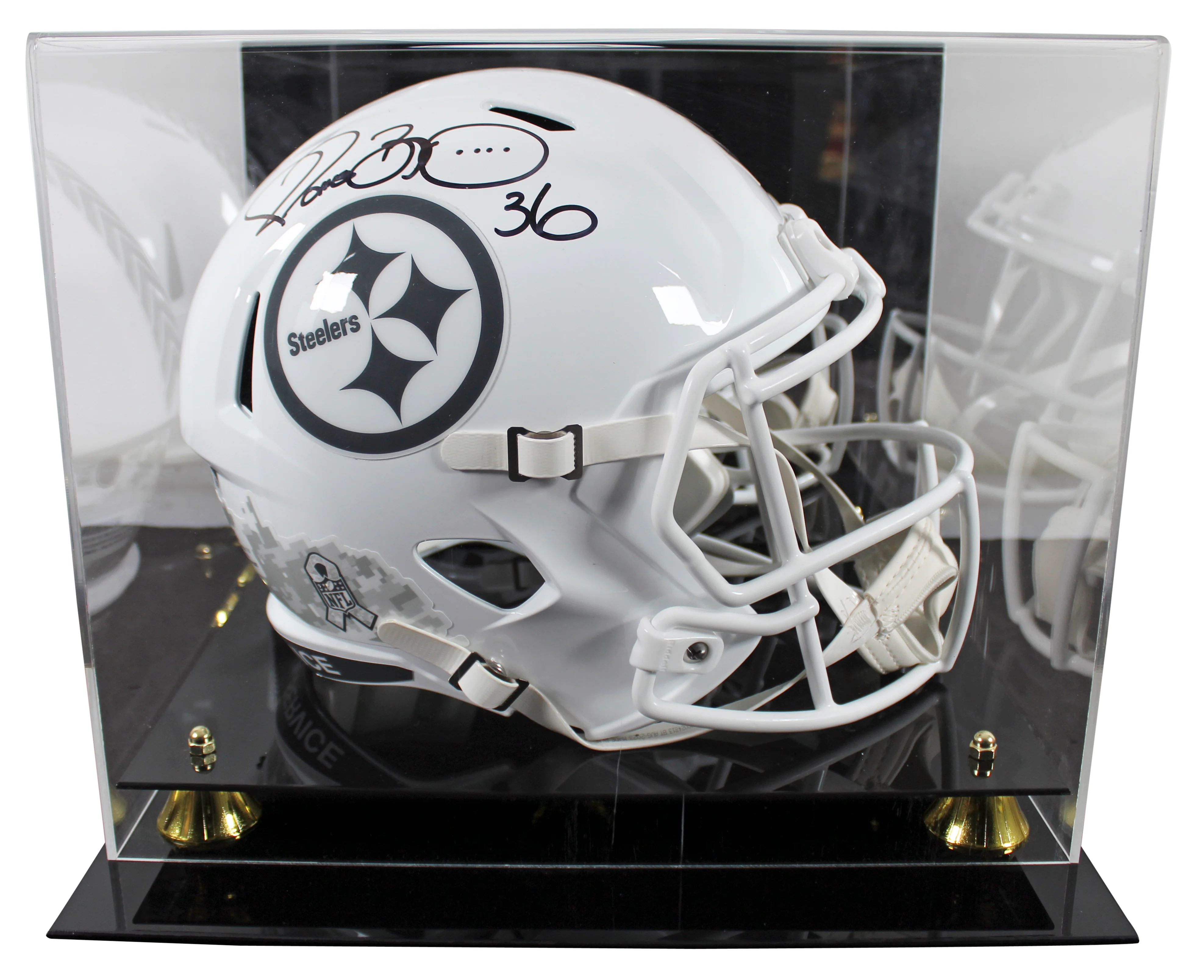 Steelers Jerome Bettis Signed STS III Full Size Speed Rep Helmet W/ Case BAS Wit - Image 2