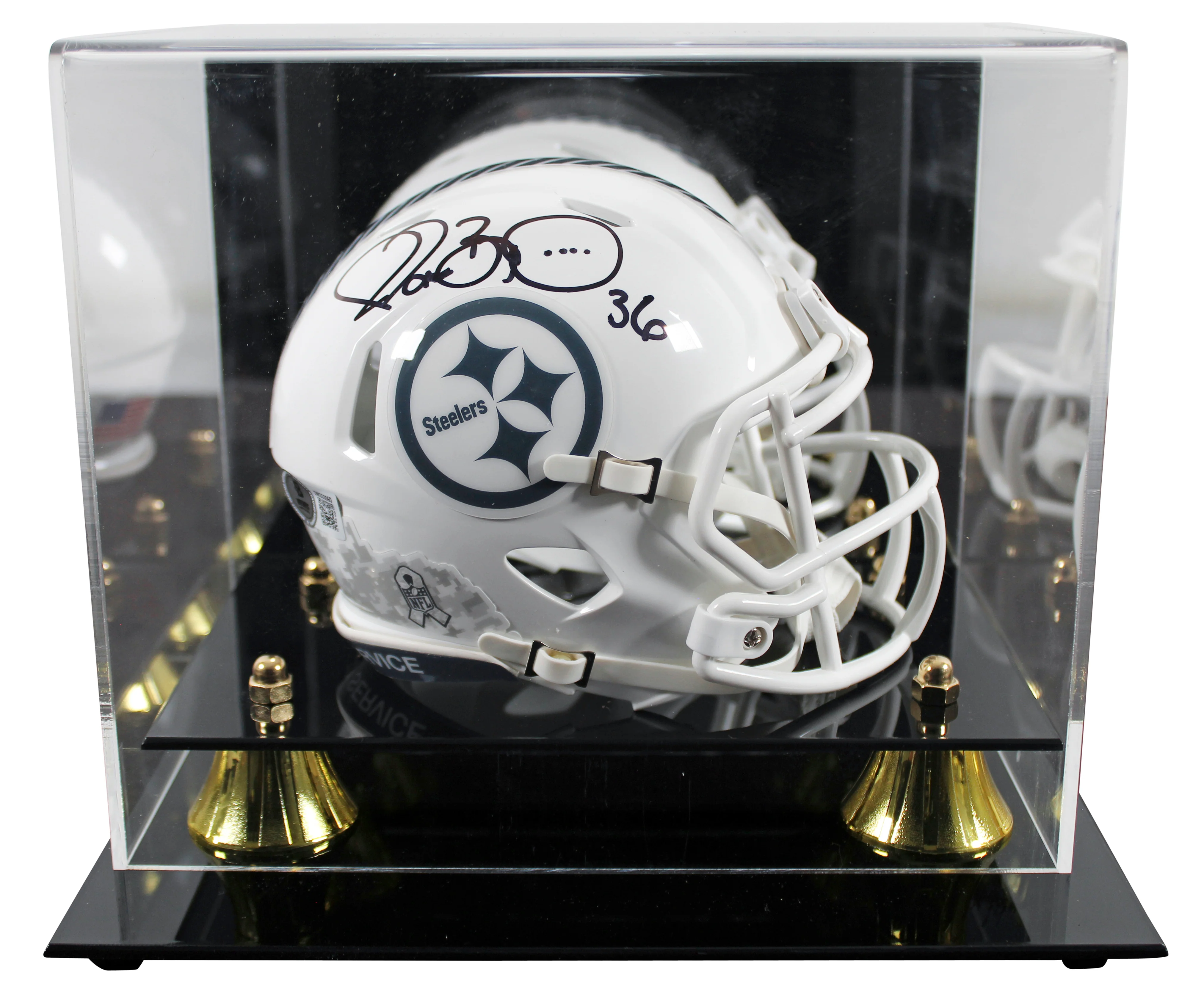 Steelers Jerome Bettis Signed STS III Speed Mini Helmet W/ Case BAS Witnessed - Image 2