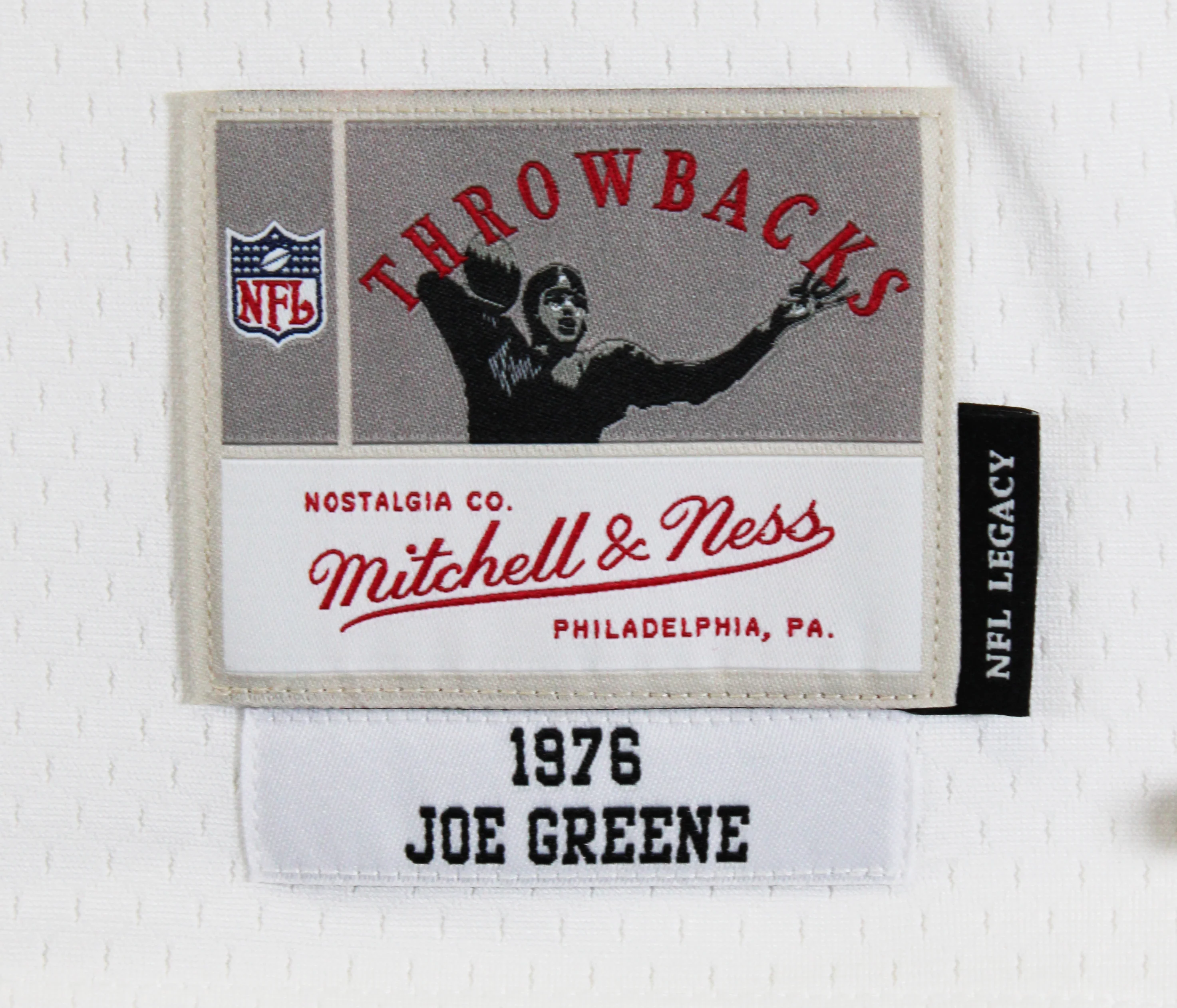Steelers Joe Greene "Career Stat" Signed White M&N TB Jersey BAS Wit #3W142112 - Image 8