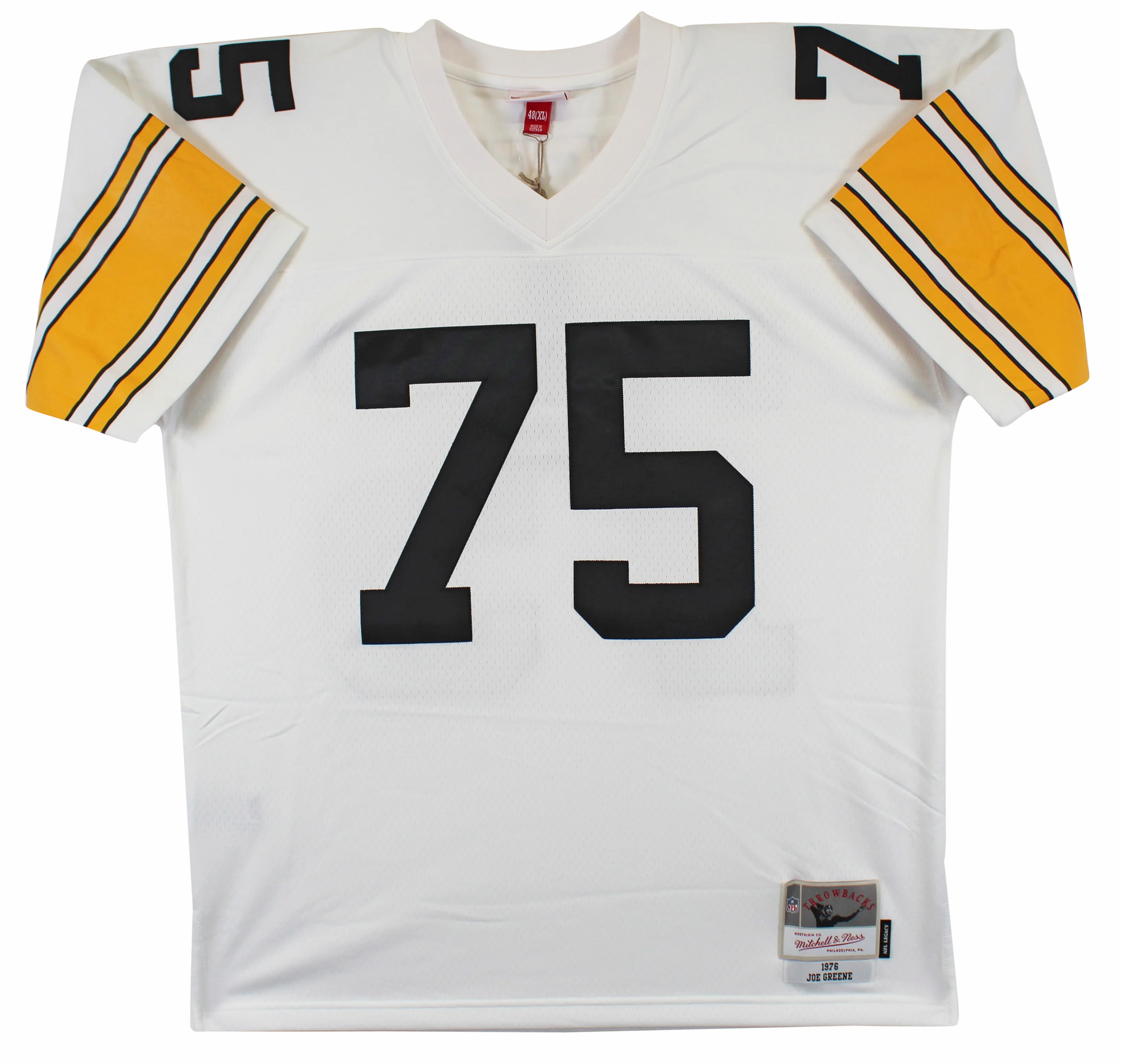 Steelers Joe Greene "HOF 87" Authentic Signed White M&N Jersey BAS Witnessed - Image 4