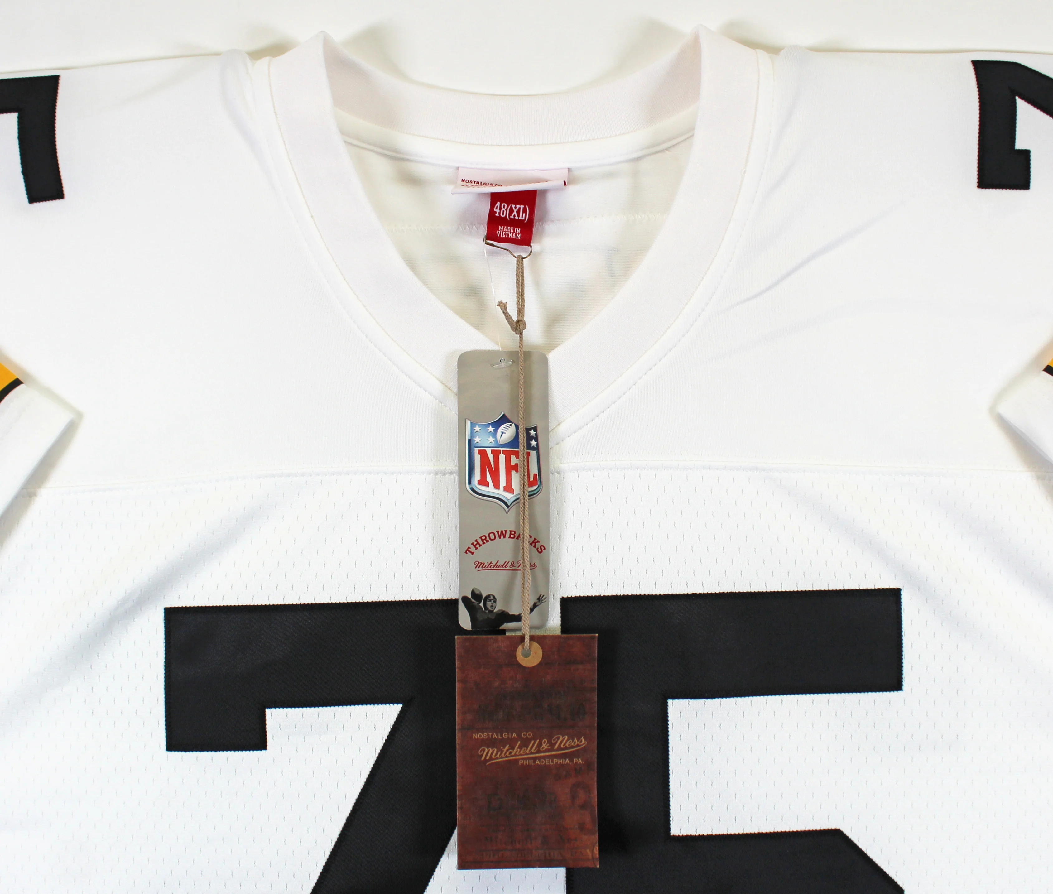 Steelers Joe Greene "HOF 87" Authentic Signed White M&N Jersey BAS Witnessed - Image 6