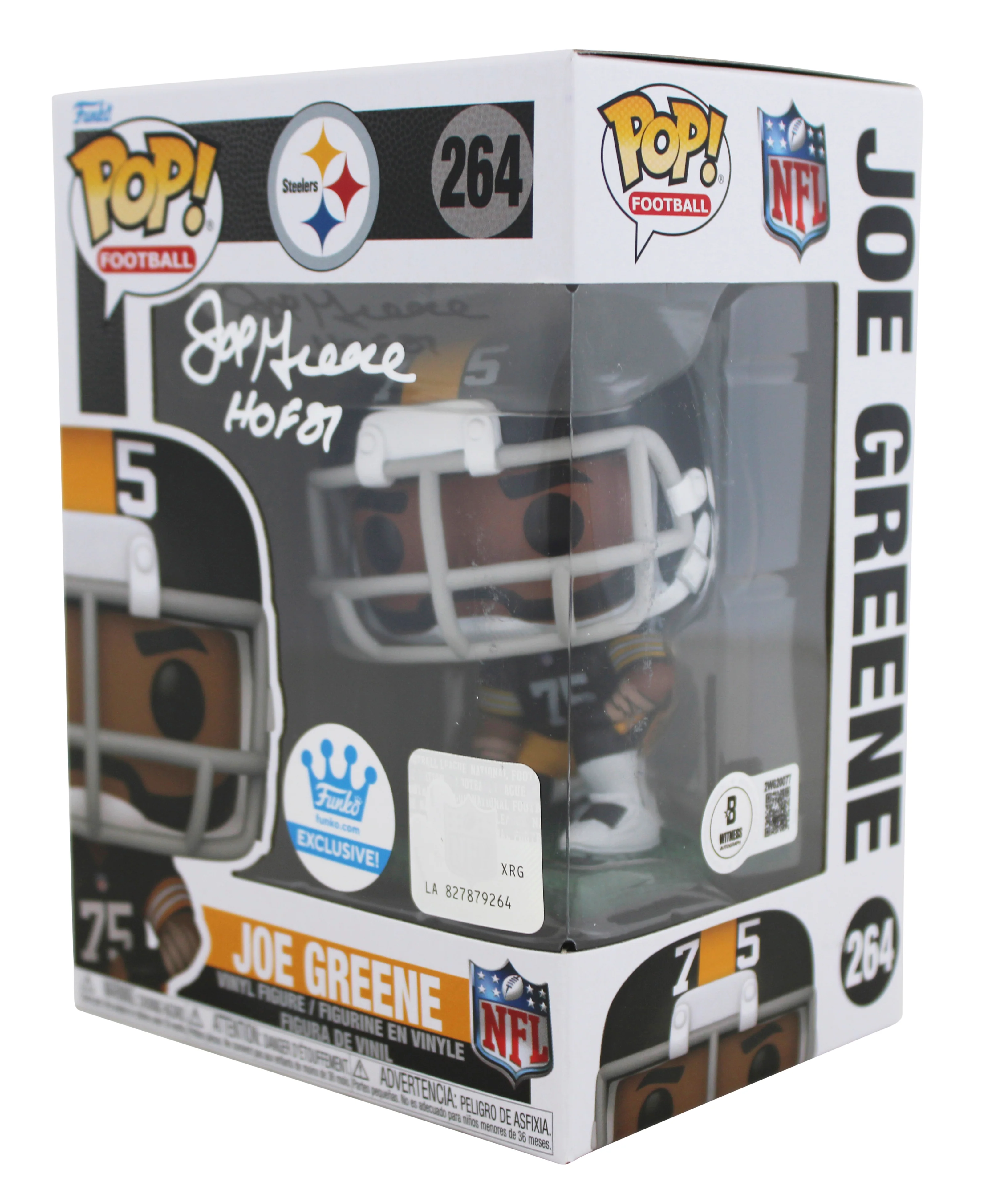 Steelers Joe Greene "HOF 87" Signed #264 Funko Pop Vinyl Figure BAS Witnessed - Image 3