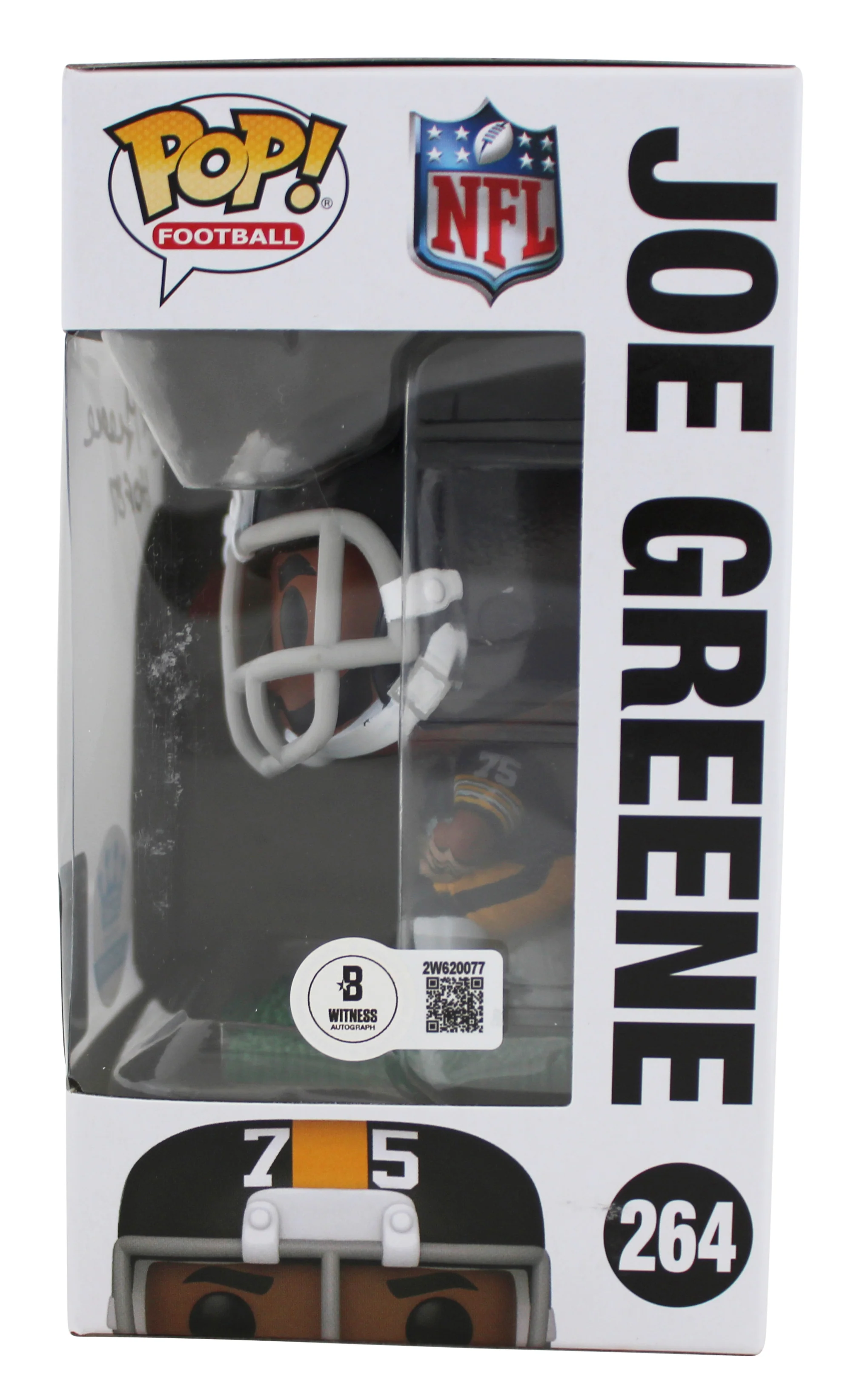 Steelers Joe Greene "HOF 87" Signed #264 Funko Pop Vinyl Figure BAS Witnessed - Image 4