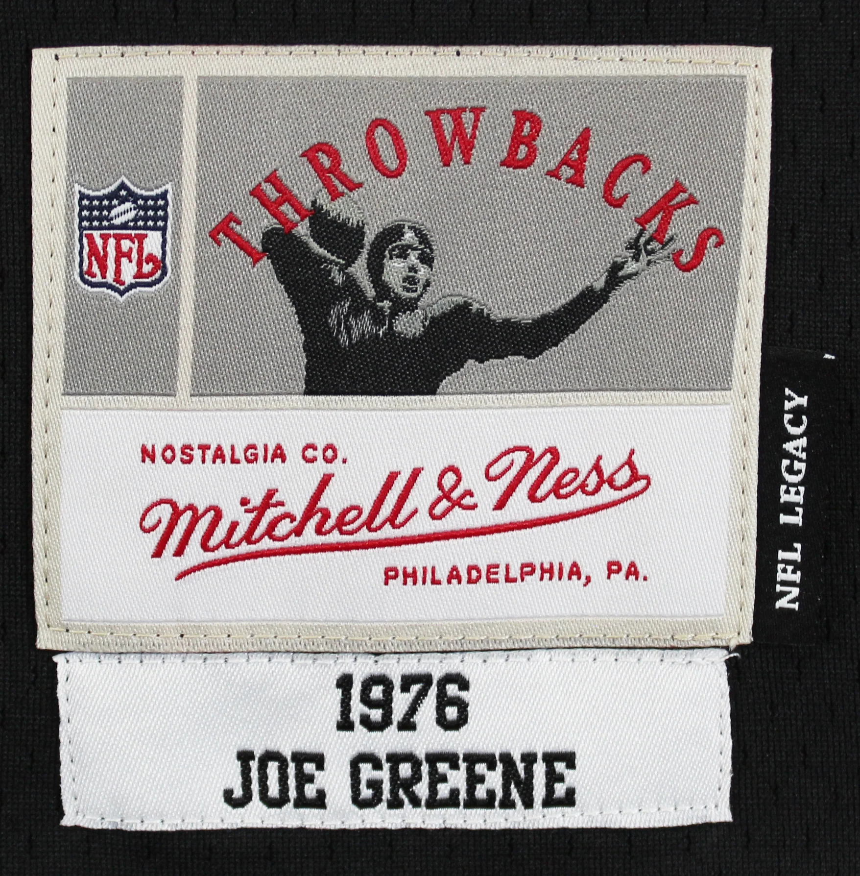 Steelers Joe Greene "HOF 87" Signed Black Mitchell & Ness Jersey BAS Witnessed - Image 5