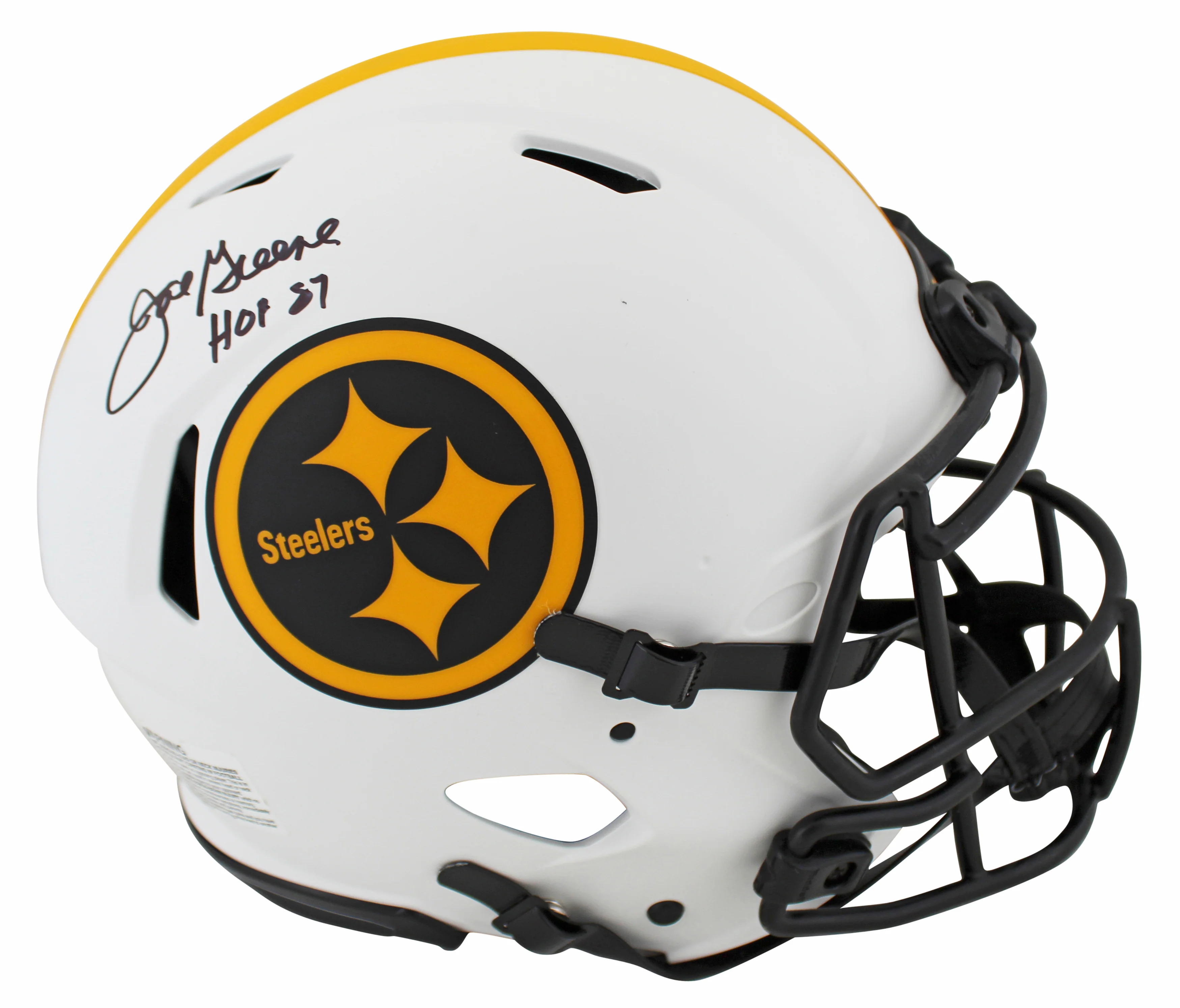 Steelers Joe Greene "HOF 87" Signed Lunar F/S Speed Proline Helmet W/ Case BAS W - Image 3