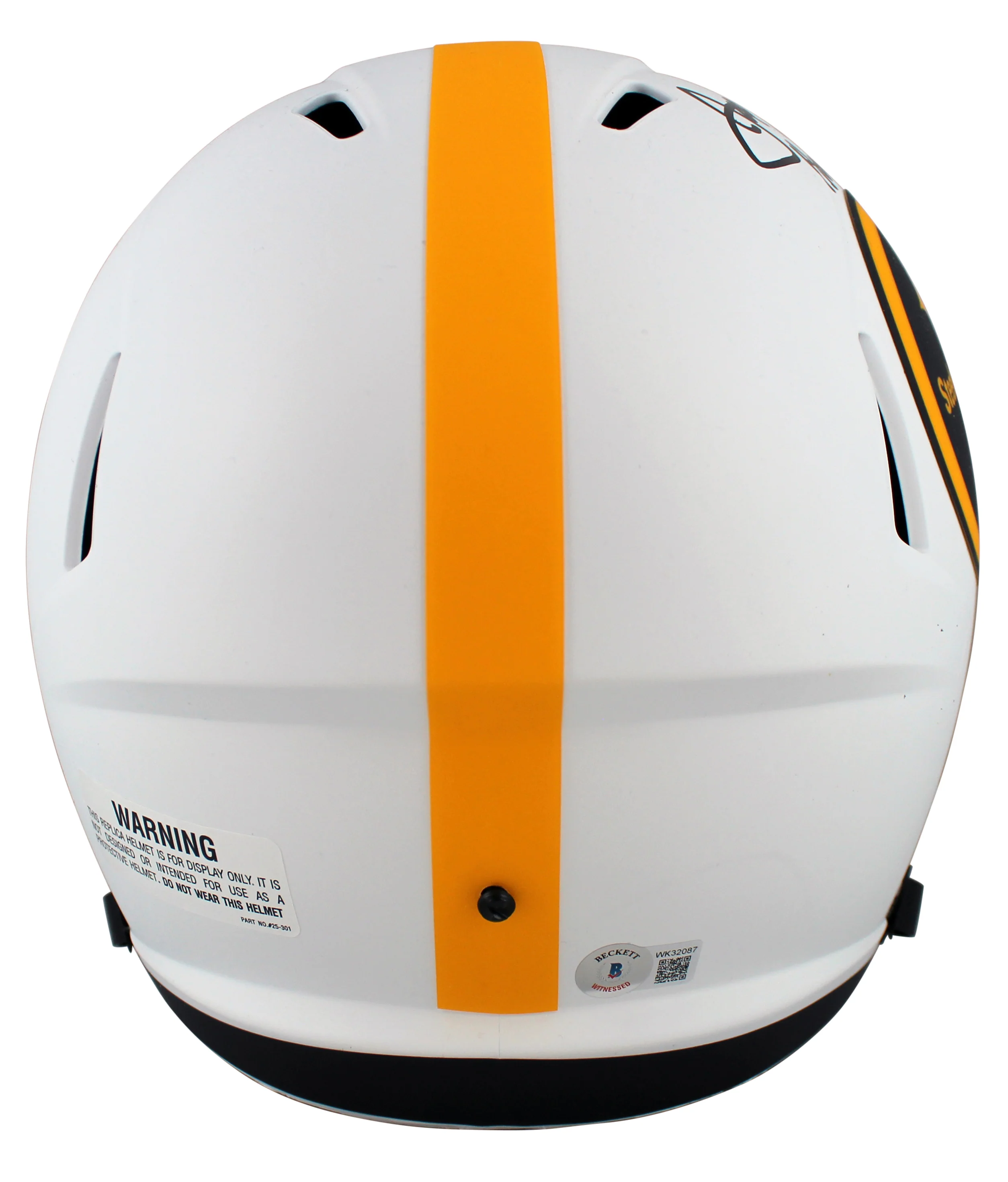 Steelers Joe Greene "HOF 87" Signed Lunar Full Size Speed Rep Helmet BAS Witness - Image 3