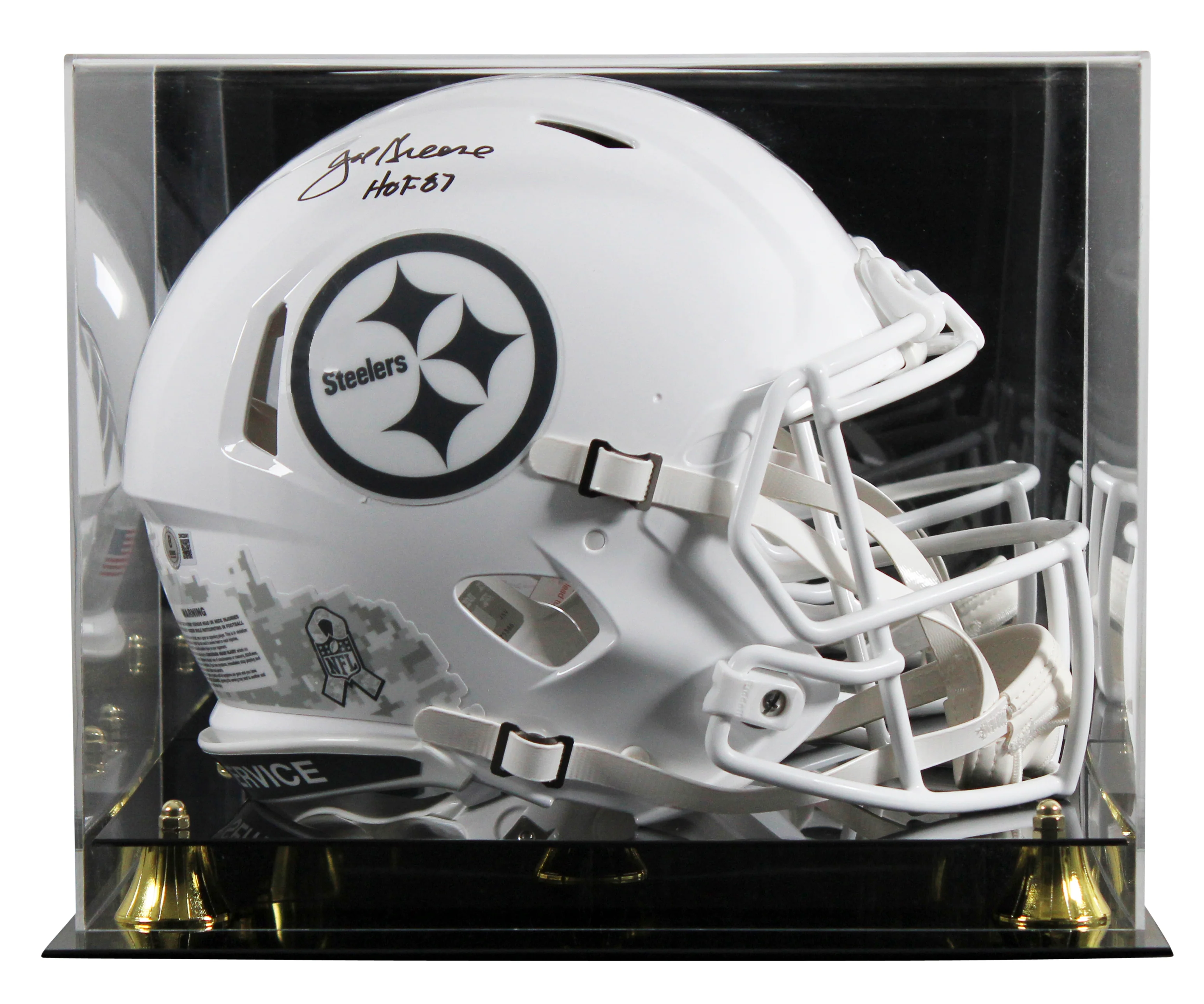 Steelers Joe Greene "HOF" Signed STS III F/S Speed Proline Helmet W/ Case BAS W - Image 2