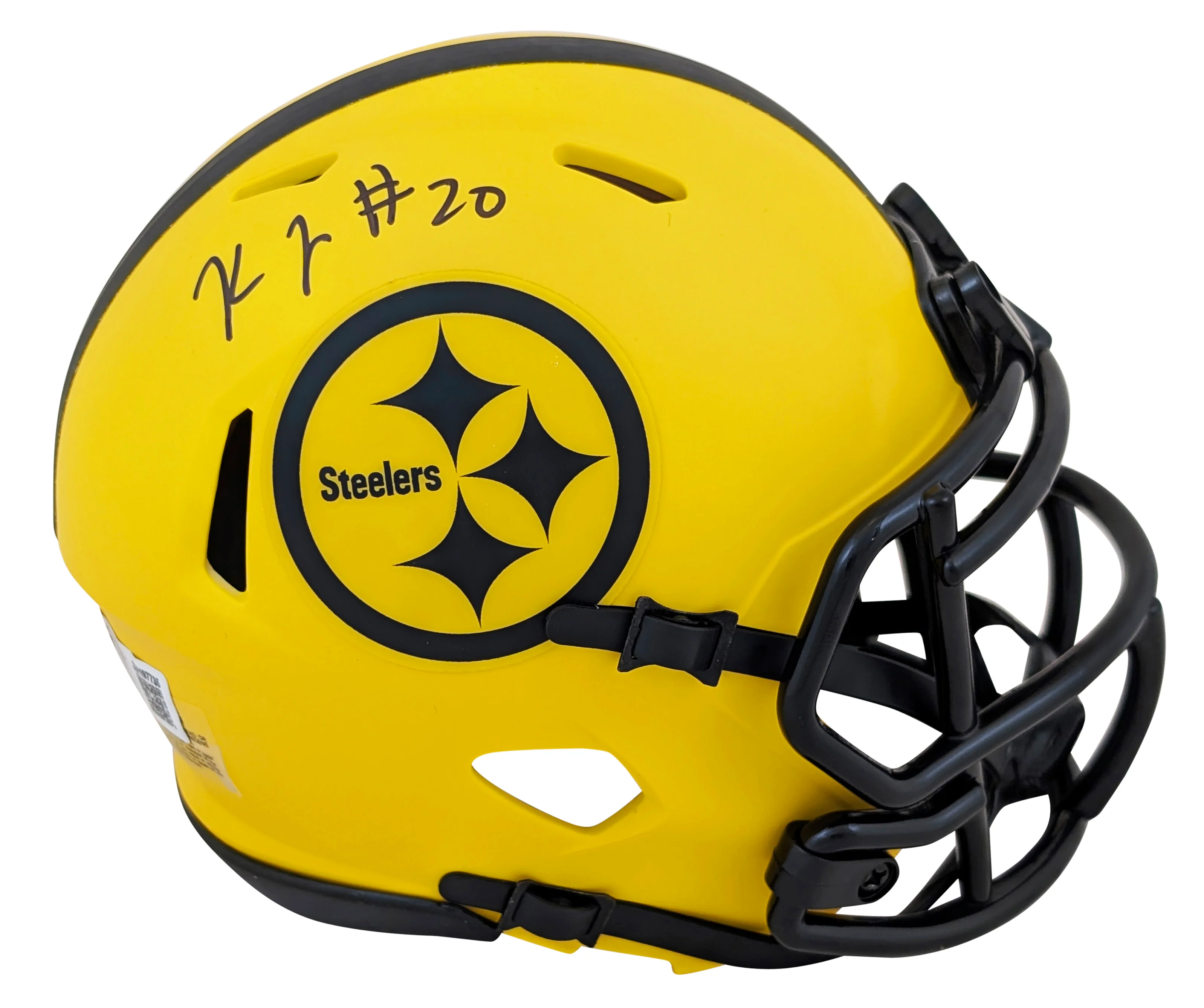 Steelers Kaleb Johnson Authentic Signed Rave Speed Mini Helmet BAS Witnessed - Image 2