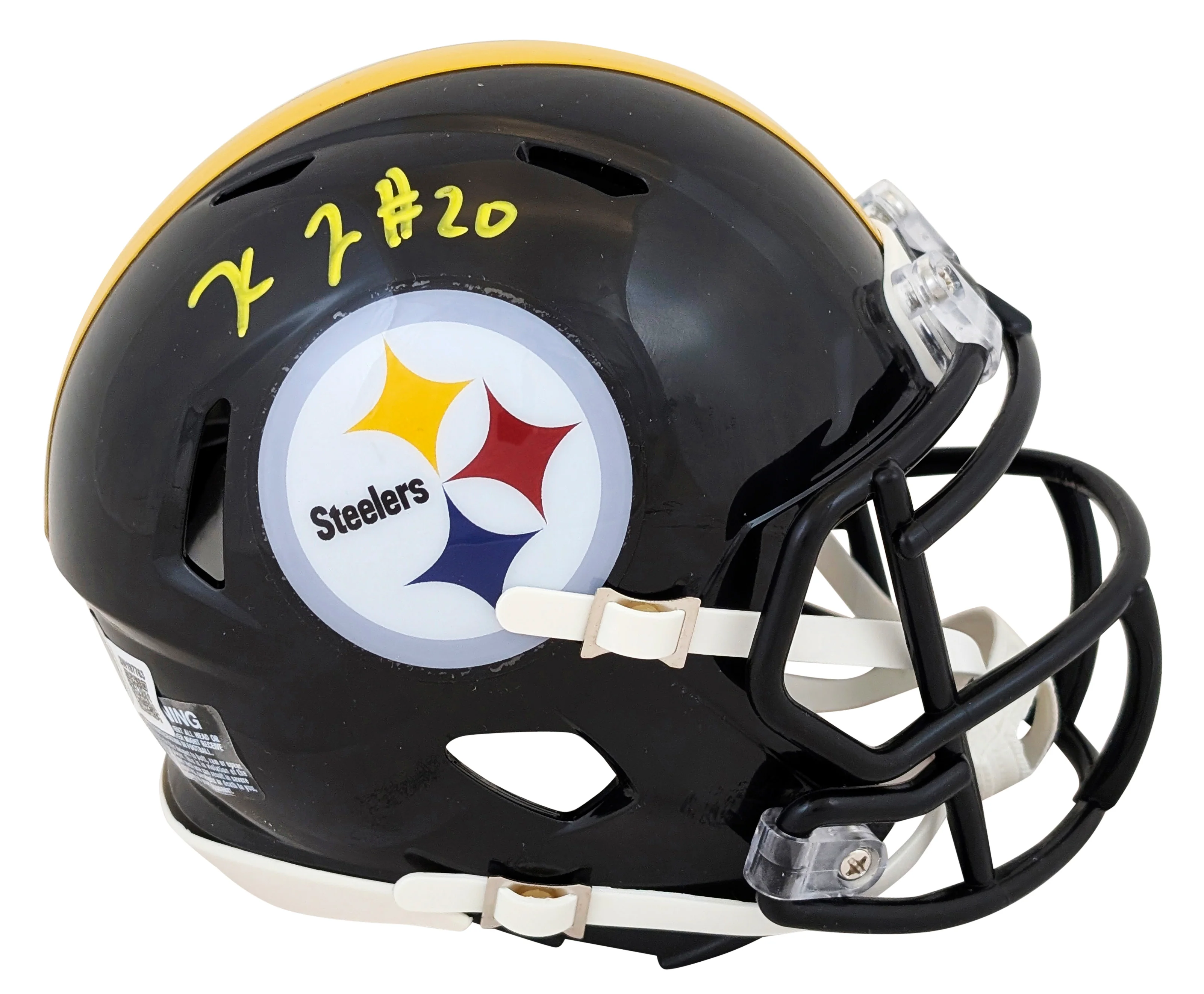 Steelers Kaleb Johnson Authentic Signed Speed Mini Helmet BAS Witnessed - Image 2