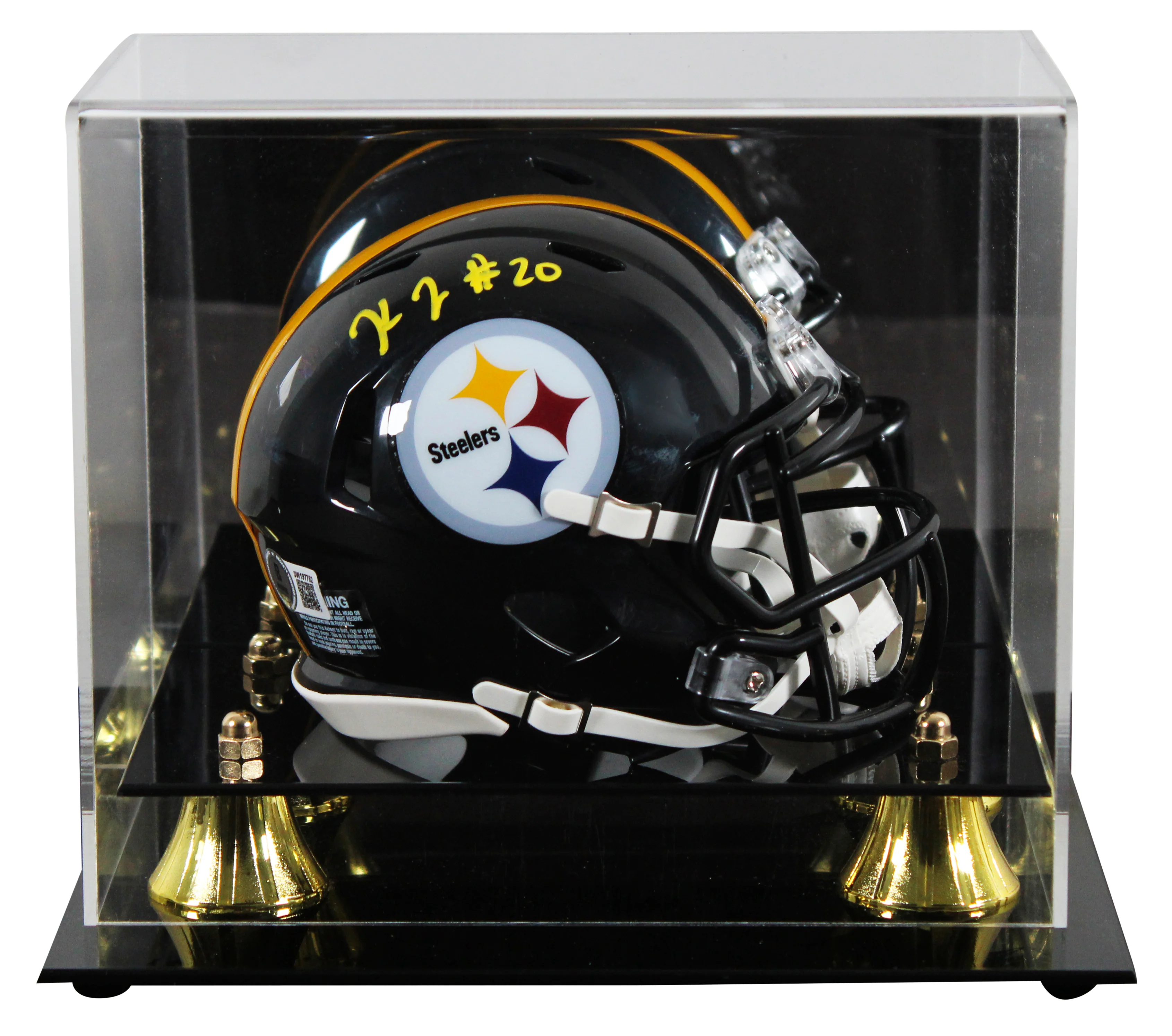 Steelers Kaleb Johnson Authentic Signed Speed Mini Helmet W/ Case BAS Witnessed - Image 2