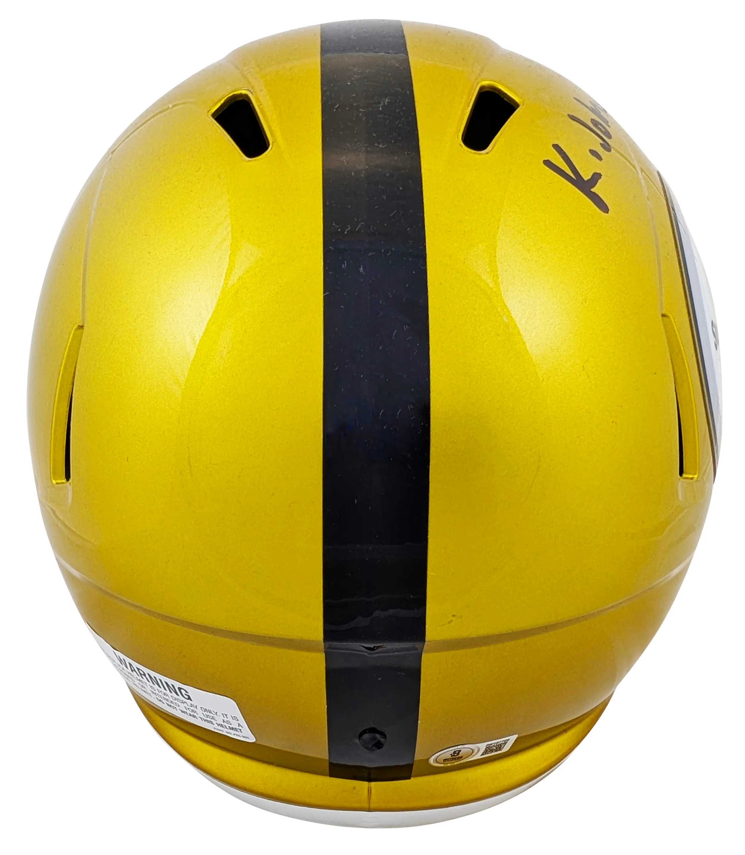 Steelers Kaleb Johnson Signed Flash Full Size Speed Rep Helmet W/ Case BAS Wit - Image 4