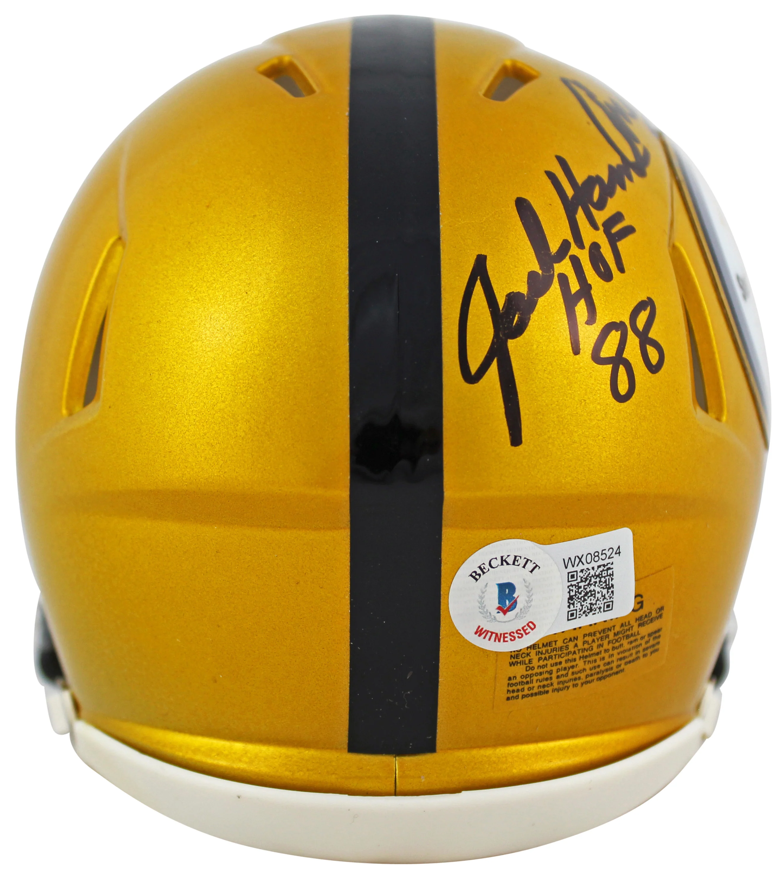 Steelers LBs (3) Ham, Lambert & Russell Signed Flash Speed Mini Helmet BAS Wit 2 - Image 3