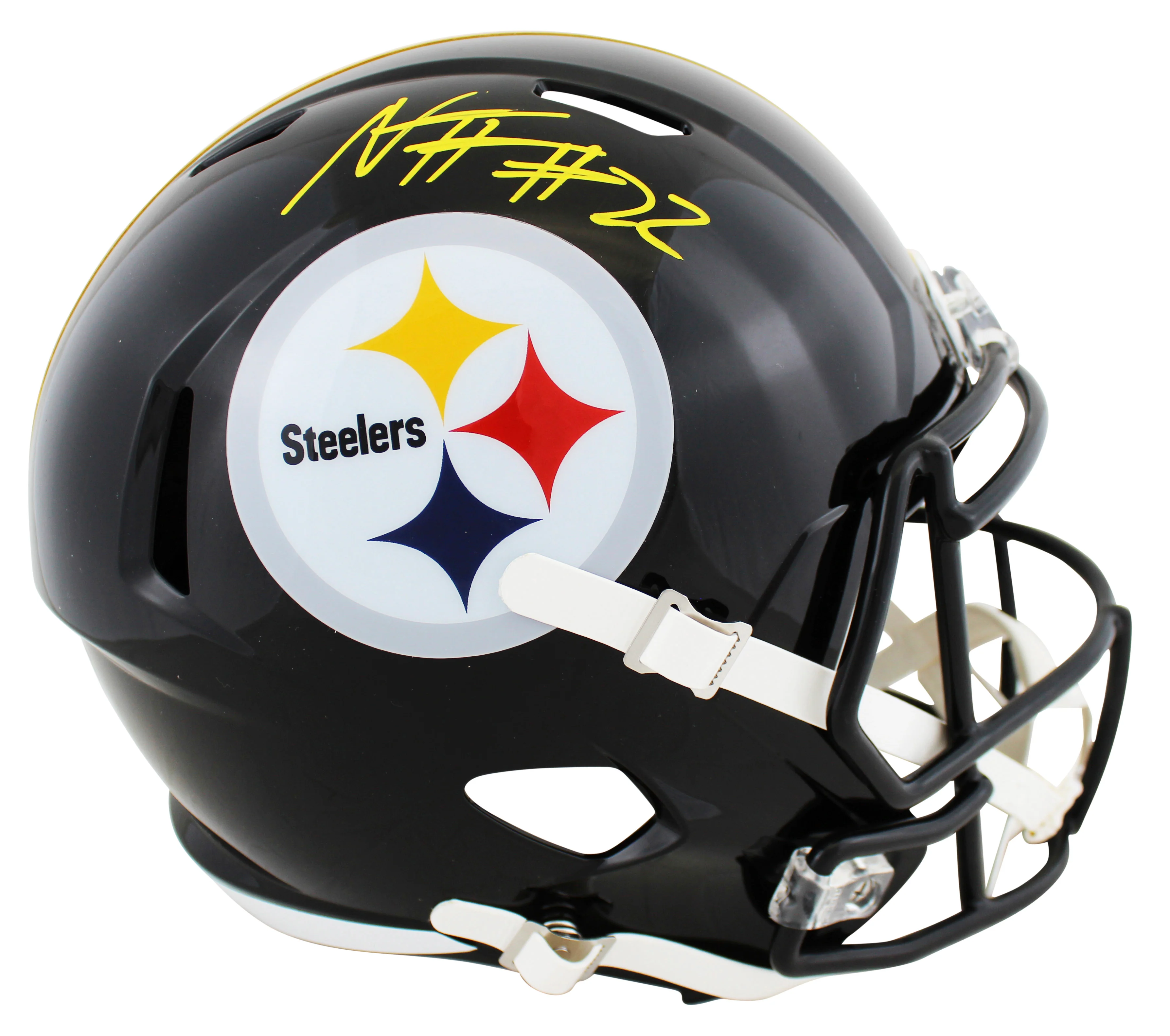 Steelers Najee Harris Authentic Signed Full Size Speed Rep Helmet FANATICS COA - Image 2