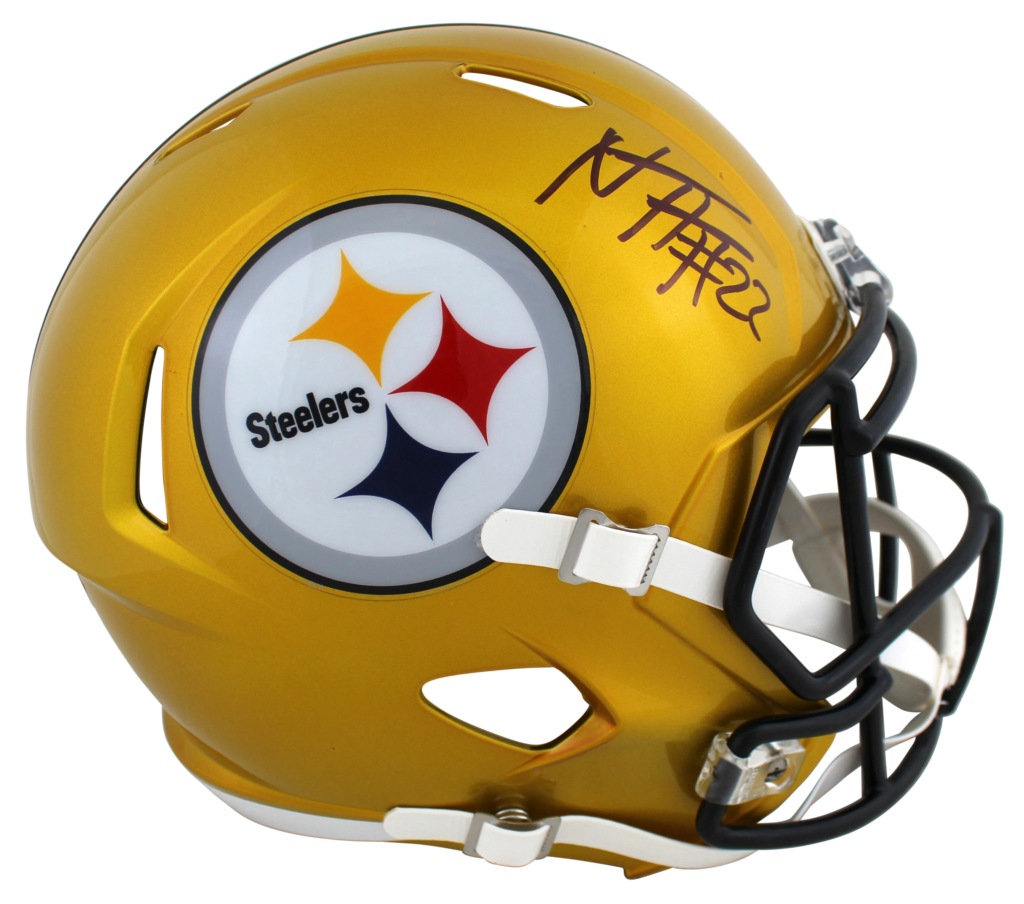 Steelers Najee Harris Signed Flash Full Size Speed Proline Helmet Fan COA - Image 2