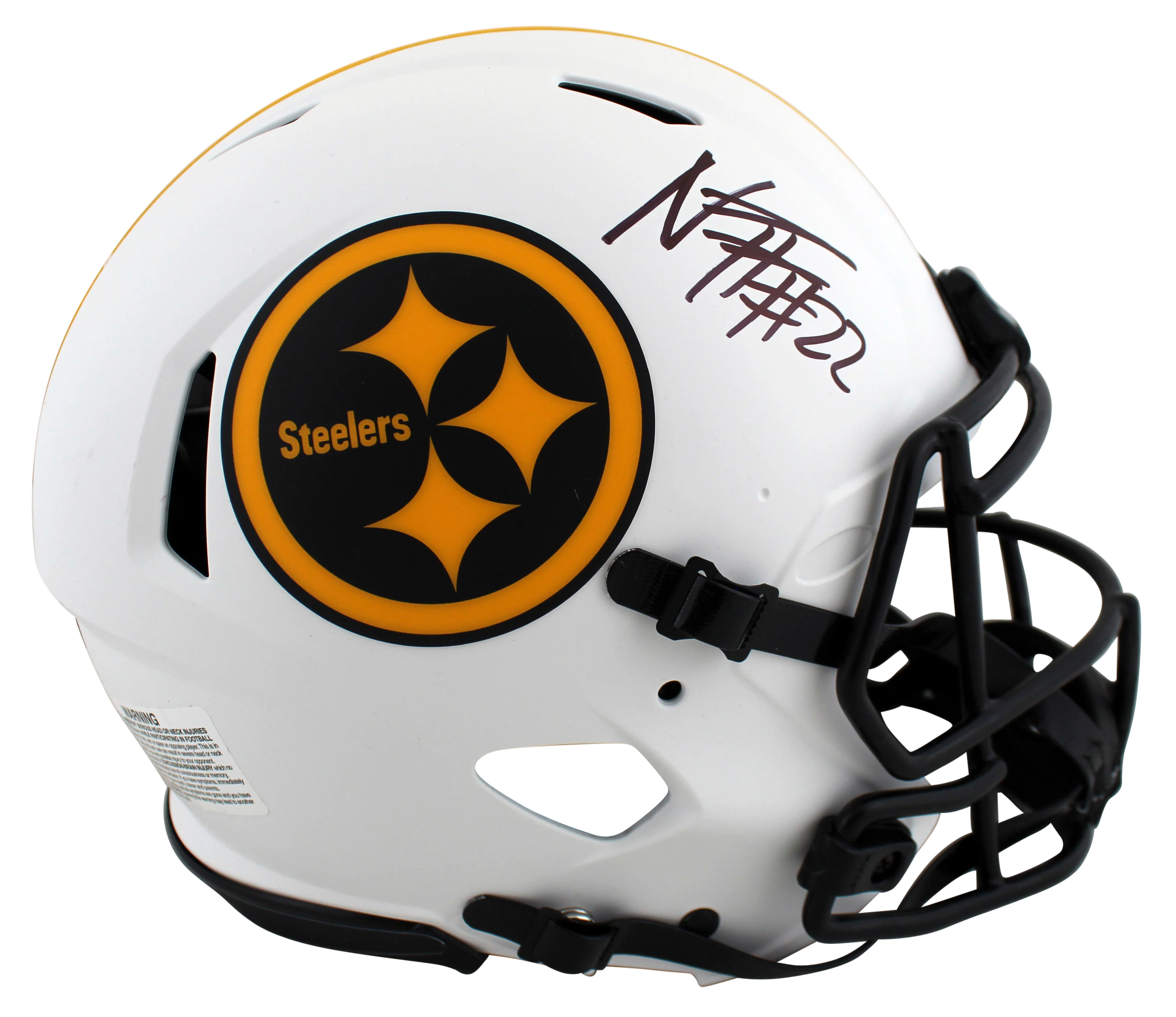 Steelers Najee Harris Signed Lunar Full Size Speed Proline Helmet W/ Case Fan - Image 3