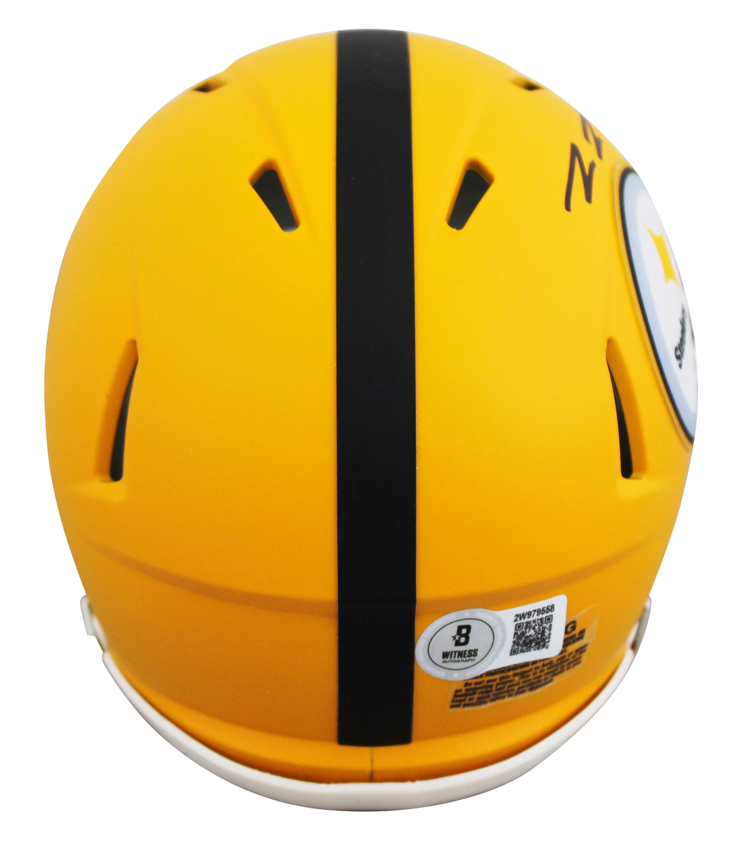 Steelers Pat Freiermuth Signed 2025 On-Field Alt Speed Mini Helmet BAS Witnessed - Image 3
