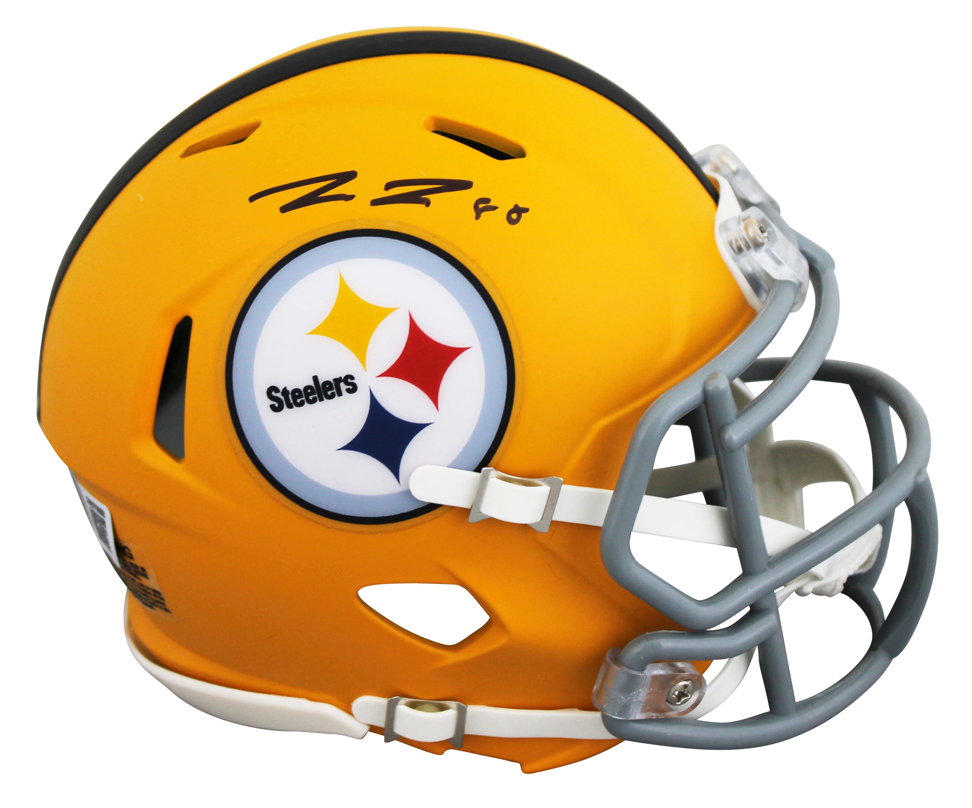 Steelers Pat Freiermuth Signed 2025 On-Field Alt Speed Mini Helmet W/ Case BAS W - Image 3